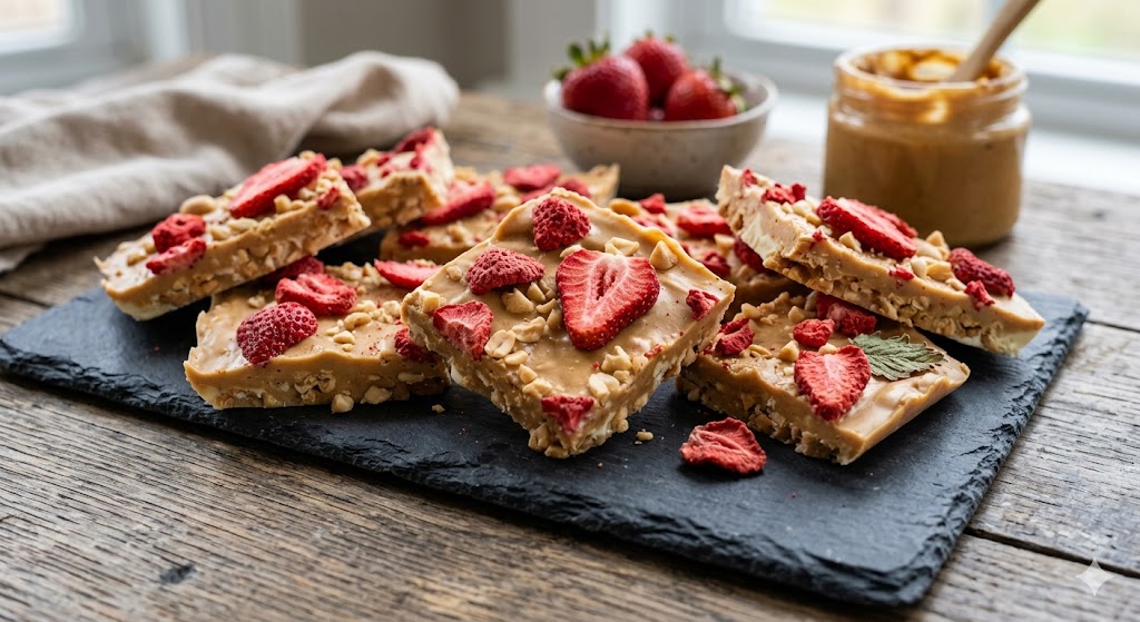 Strawberry Peanut Butter Bark (Easy No-Bake Chocolate Dessert)