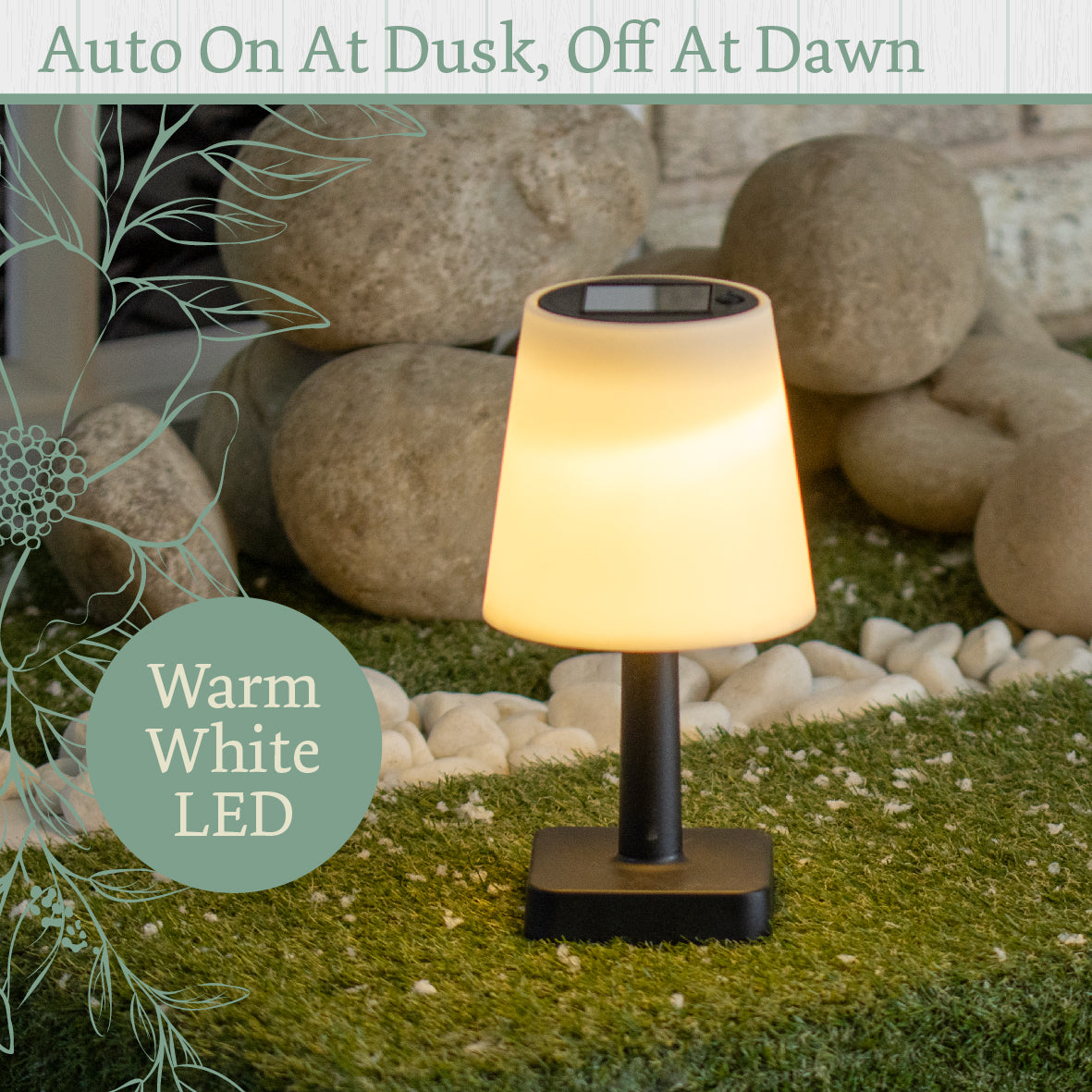 Solar Garden Table Lamp