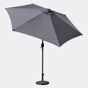 2.7m Tilting Garden Parasol Umbrella – Charcoal with Grey Pole – UV Resistant Outdoor Shade