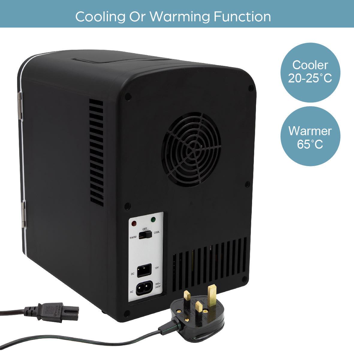4L Portable Mini Fridge - Black