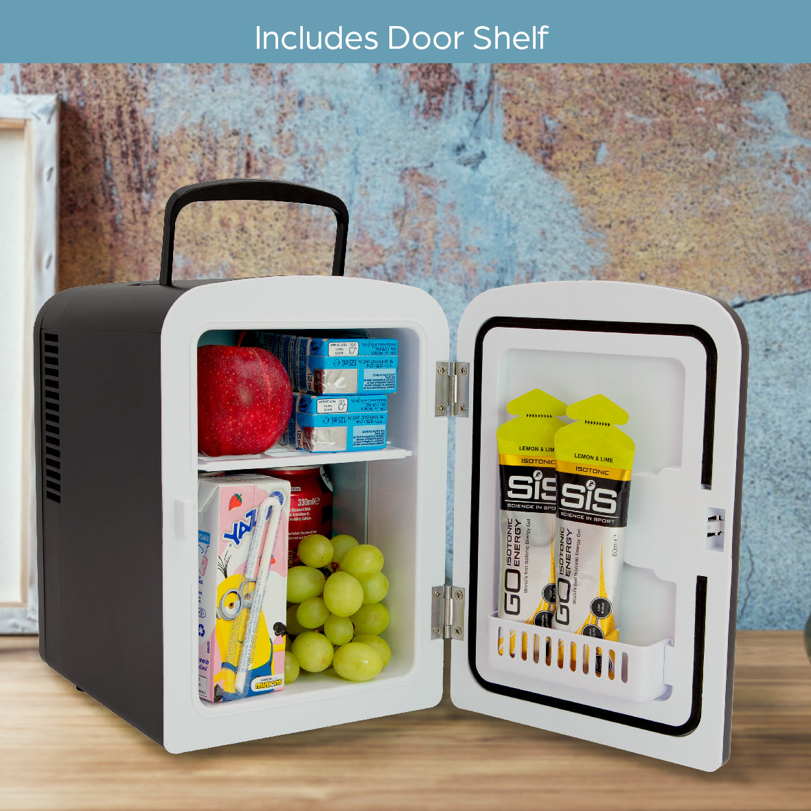 4L Portable Mini Fridge - Black