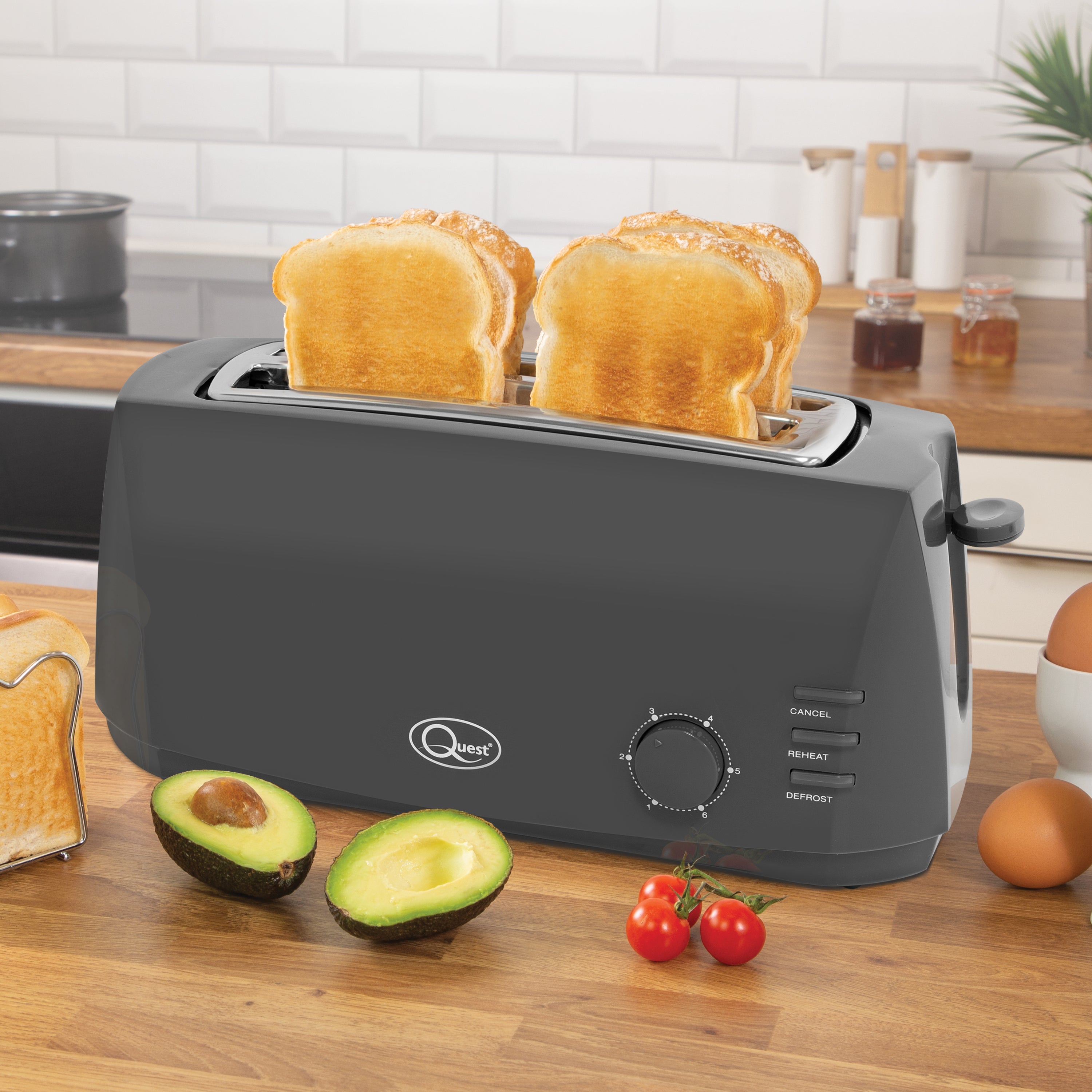 4 Slice Toaster - Grey