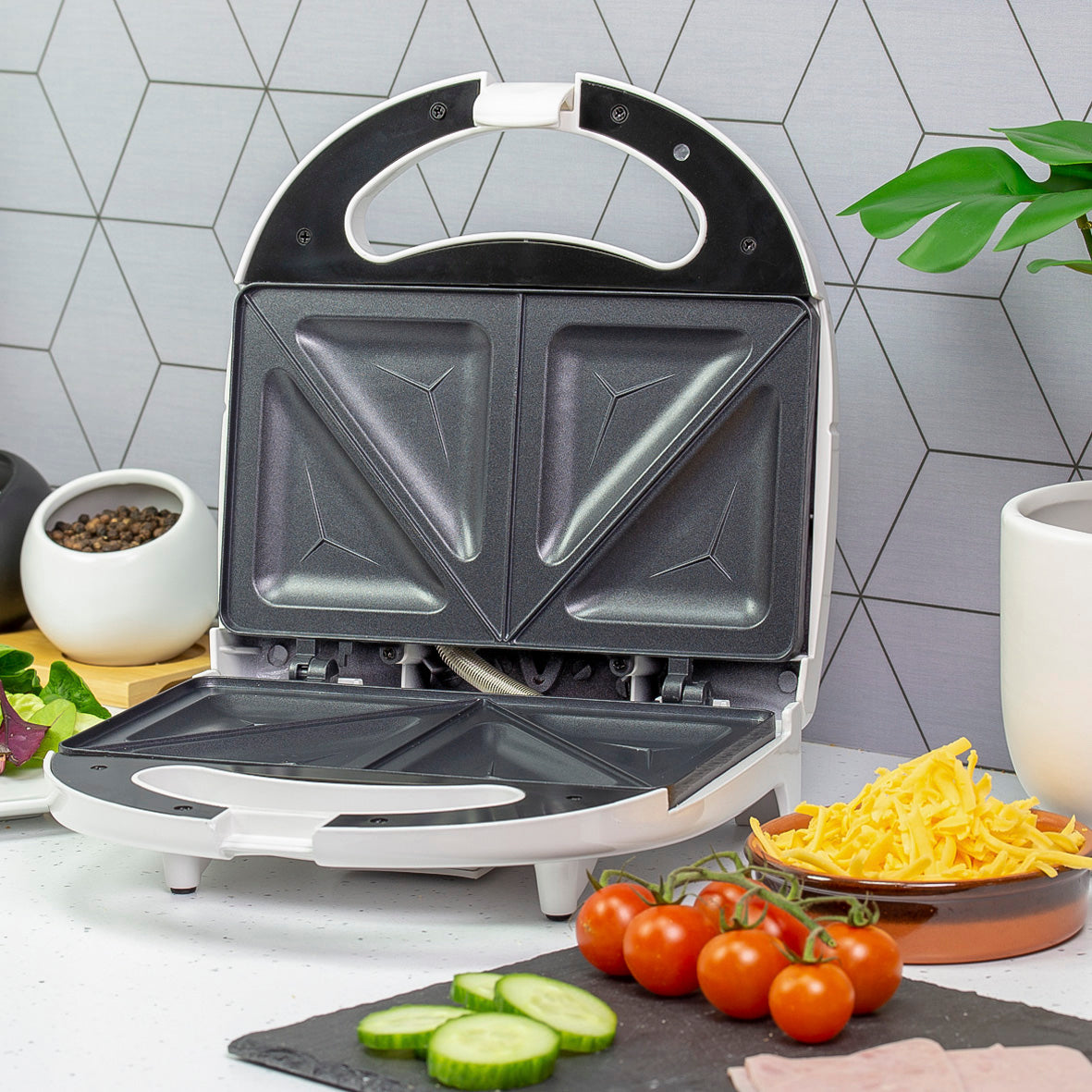 2 Portion Sandwich Toaster - White
