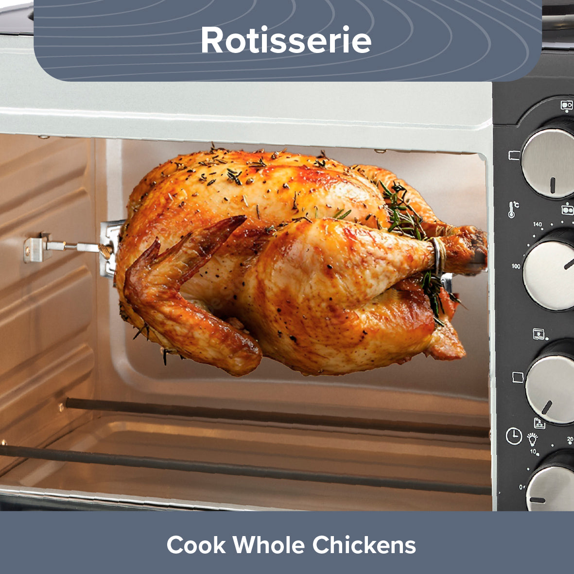 26L Twin Hob Oven with Rotisserie