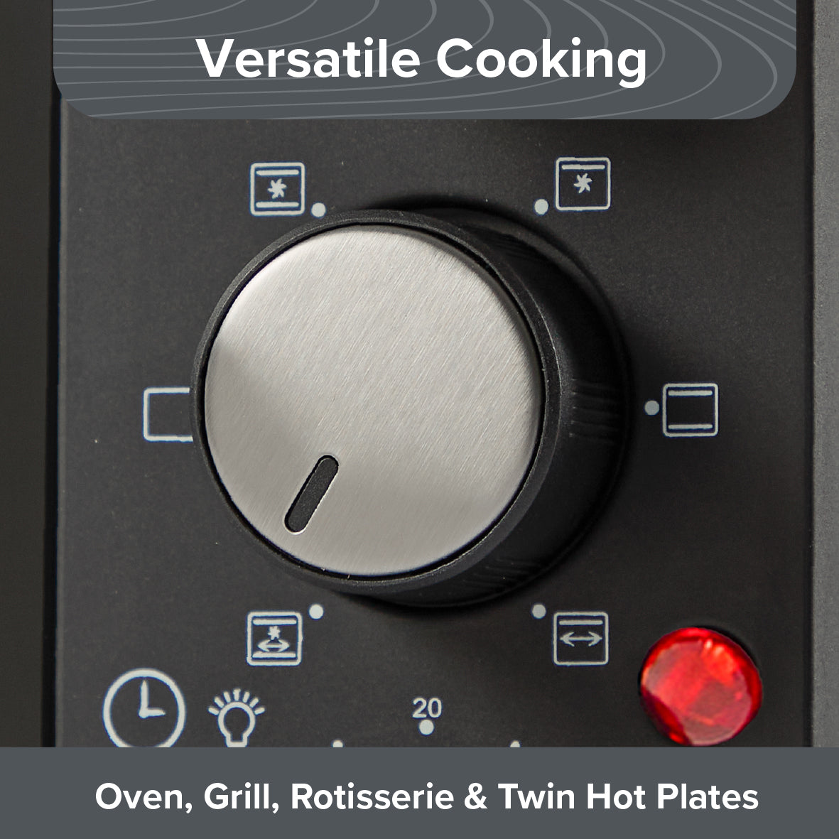 26L Twin Hob Oven with Rotisserie