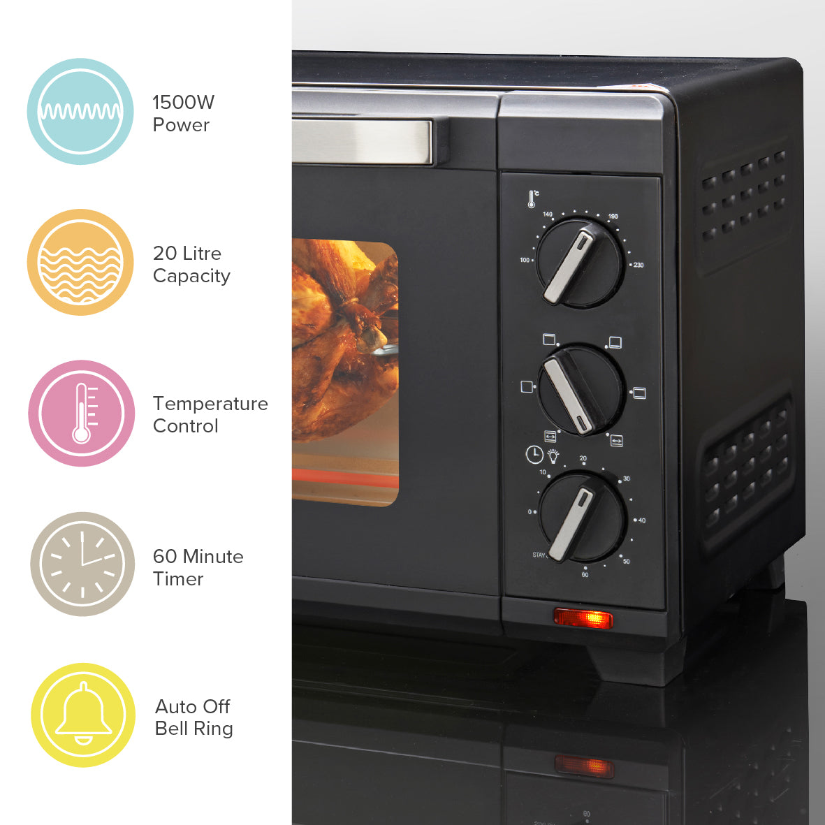 20L Mini Oven with Rotisserie