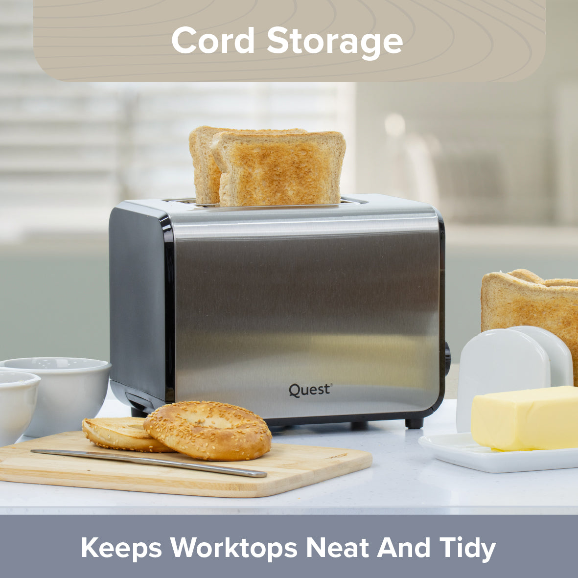 2 Slice Toaster - Stainless Steel