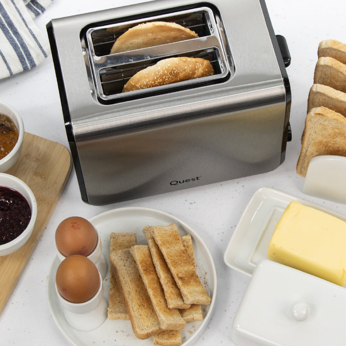 2 Slice Toaster - Stainless Steel