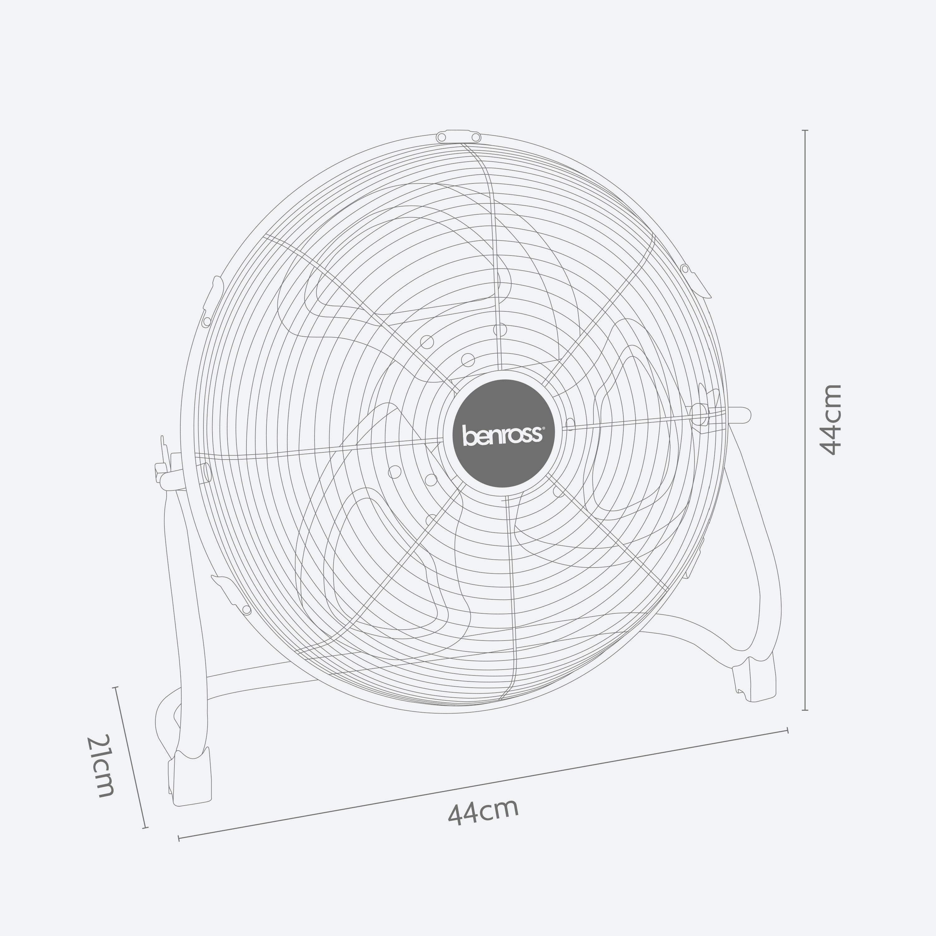 14" Chrome Floor Fan