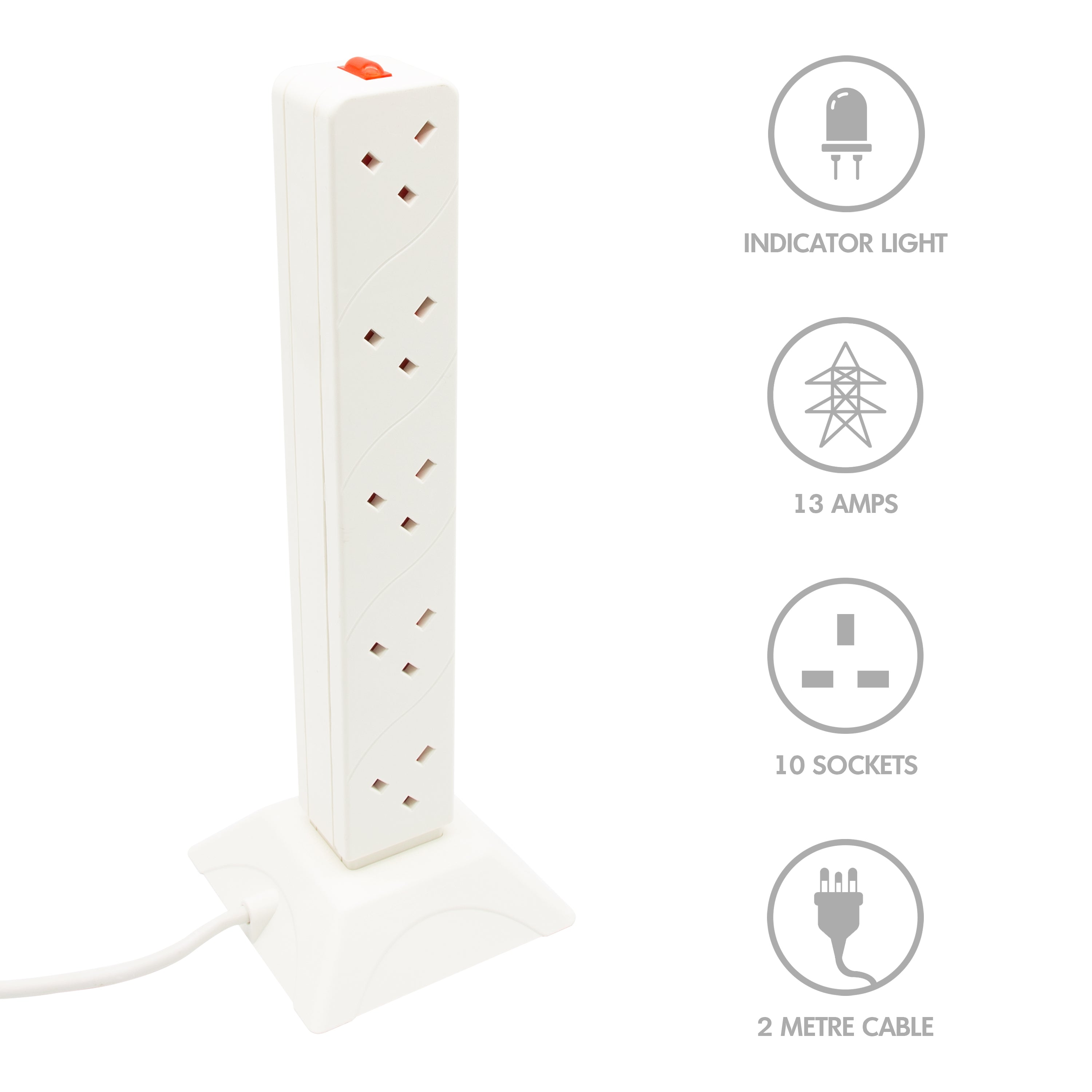 10-Way 2m Tower Socket