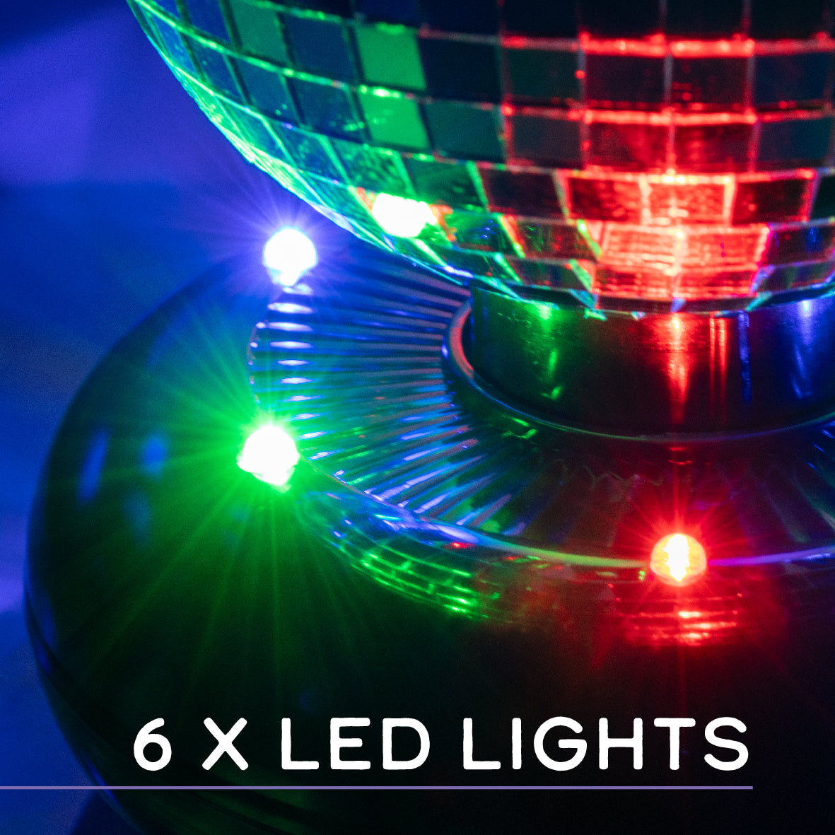 Mini Rotating Disco Mirror Ball with Lights