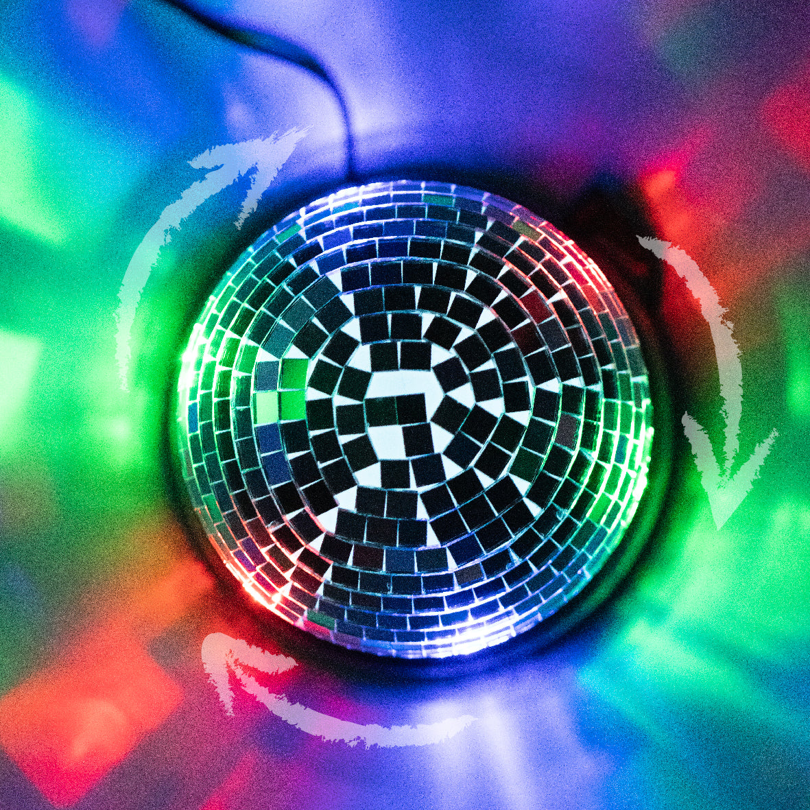 Mini Rotating Disco Mirror Ball with Lights
