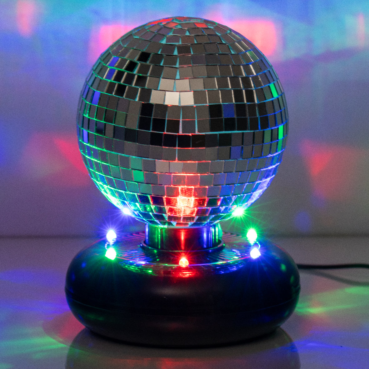 Mini Rotating Disco Mirror Ball with Lights