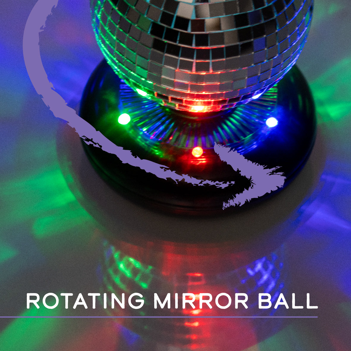 Mini Rotating Disco Mirror Ball with Lights