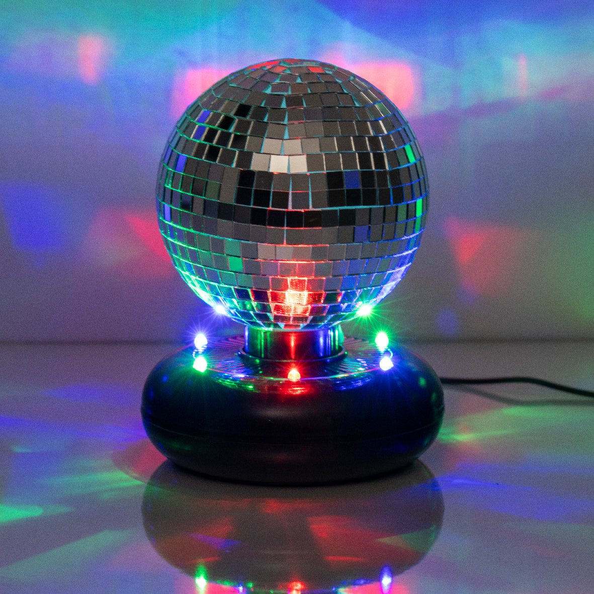 Mini Rotating Disco Mirror Ball with Lights