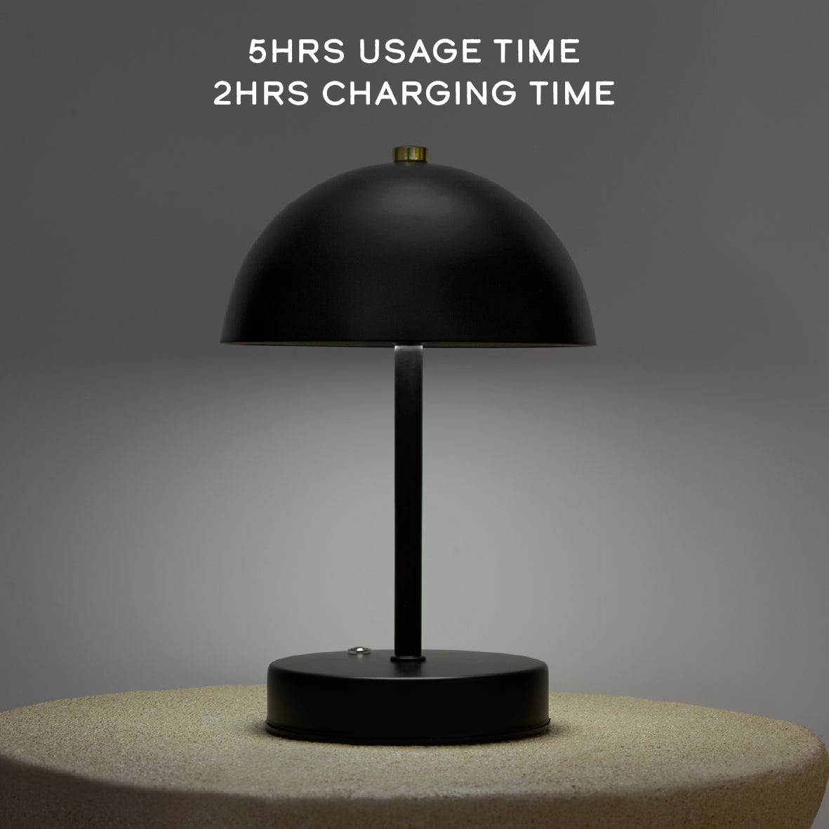Mushroom Table Lamp - Black