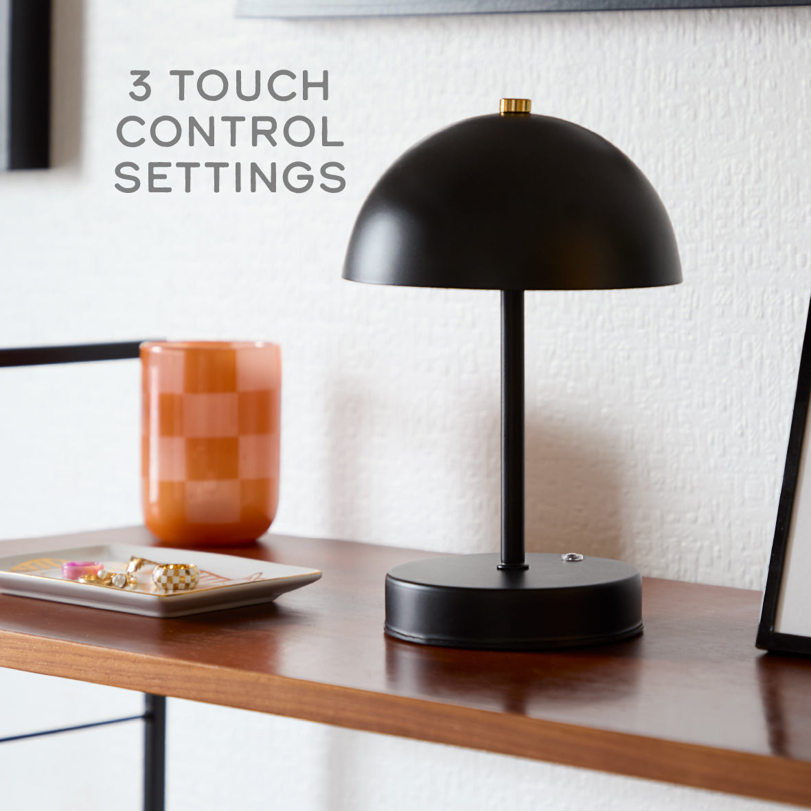 Mushroom Table Lamp - Black