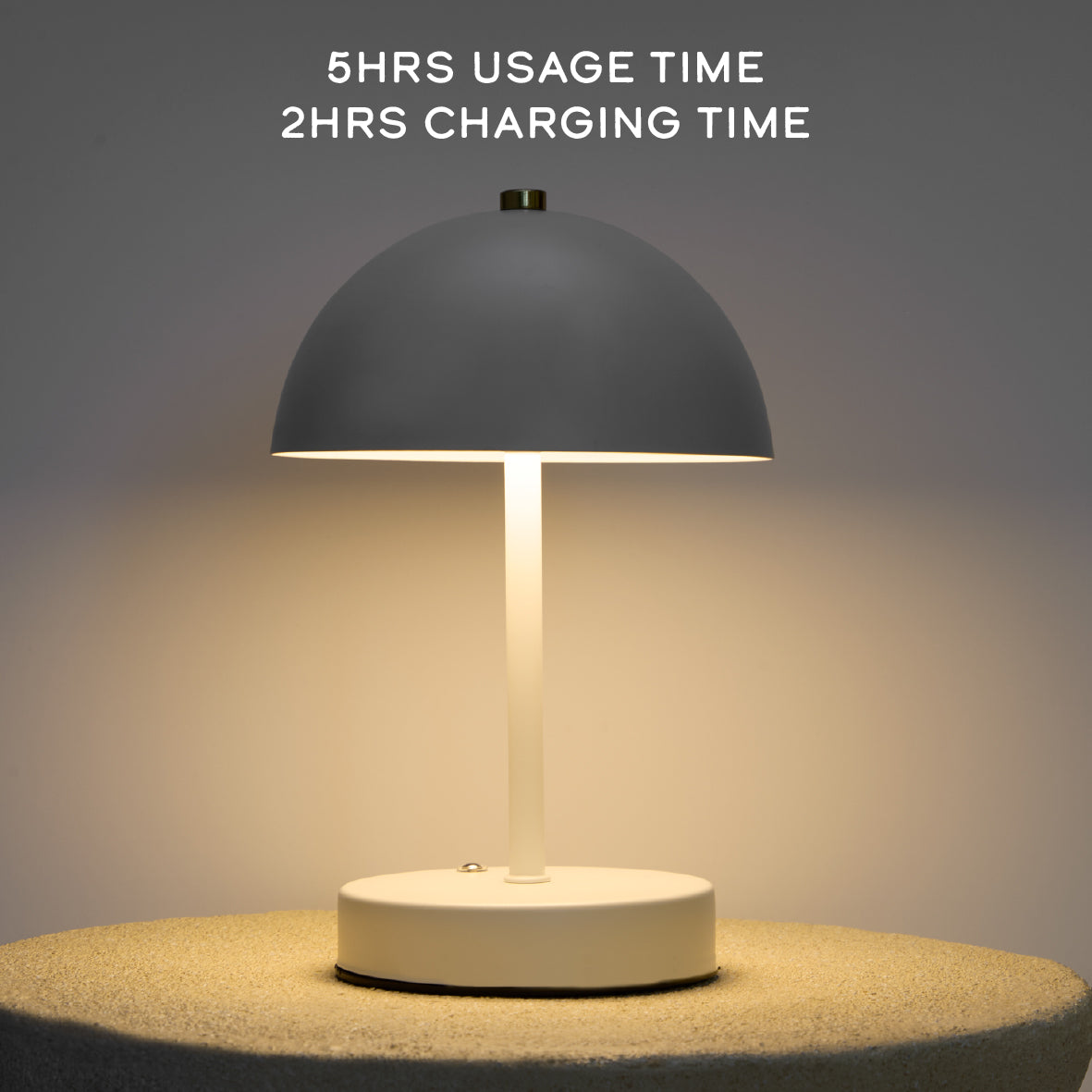 Mushroom Table Lamp - White