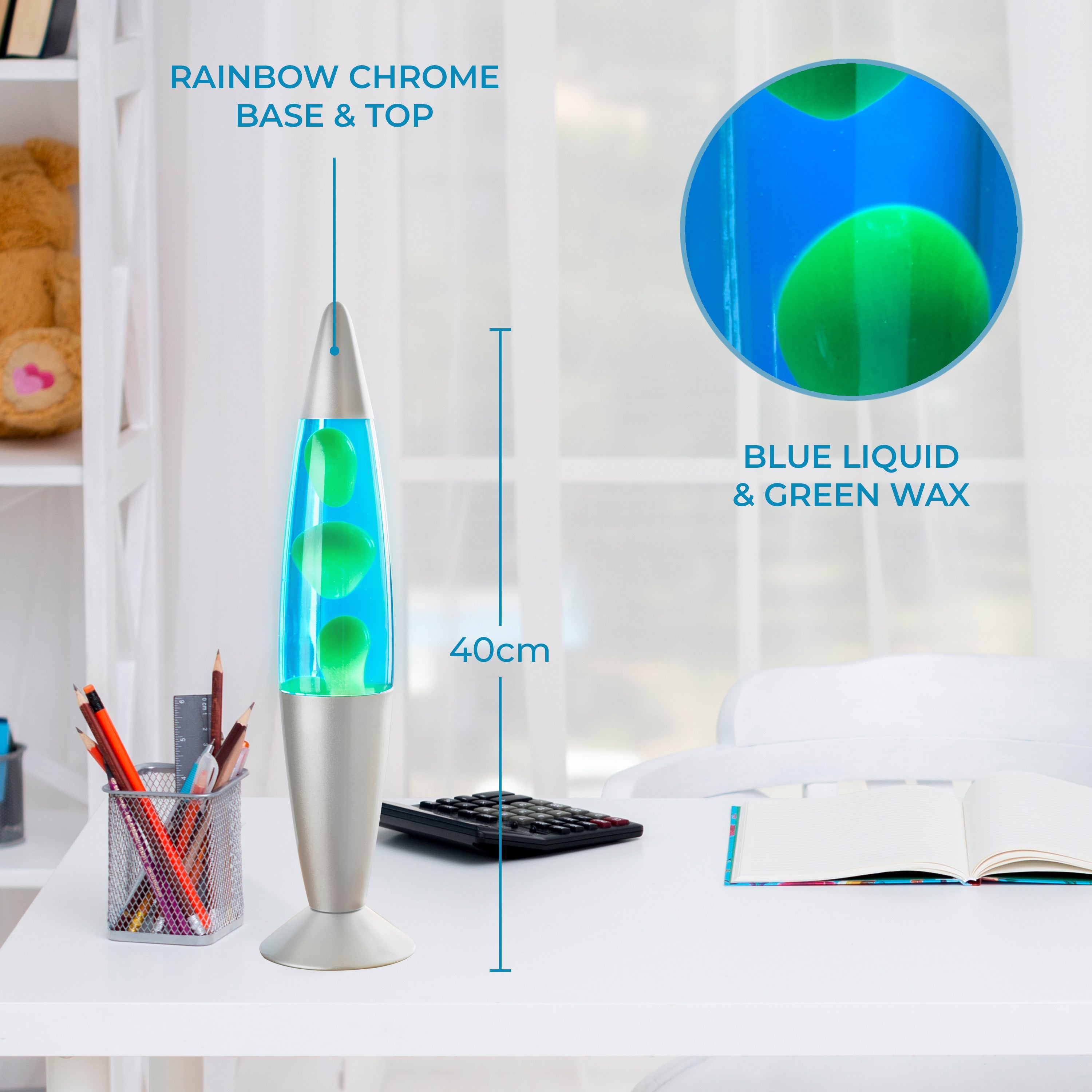 40cm Blue & Green Lava Lamp