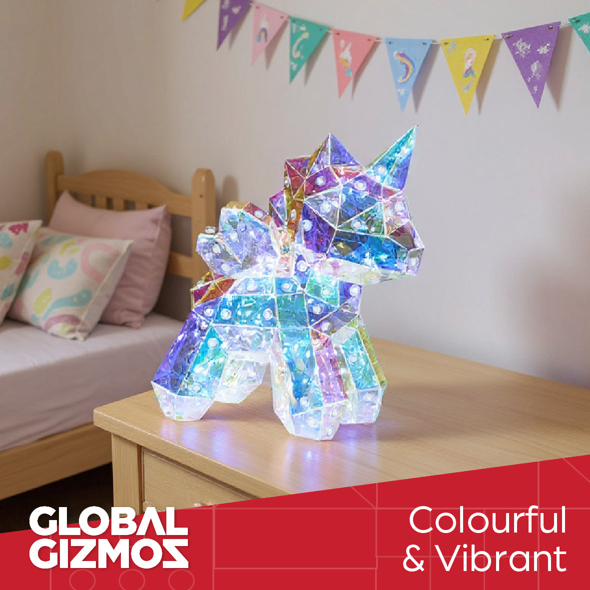 20cm Iridescent Unicorn Lamp