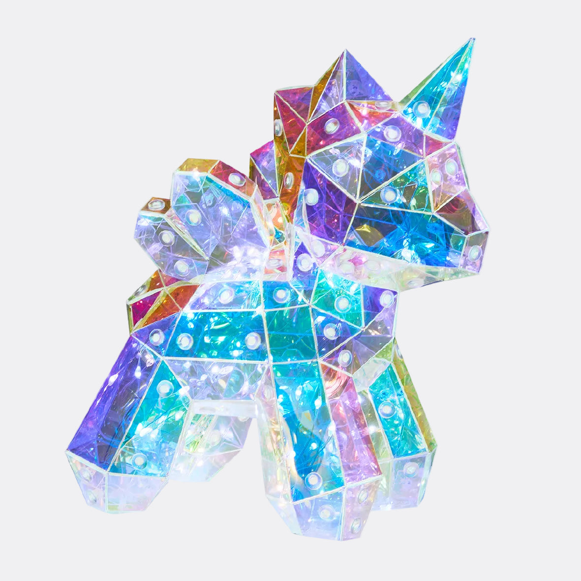 25cm Iridescent Unicorn Lamp