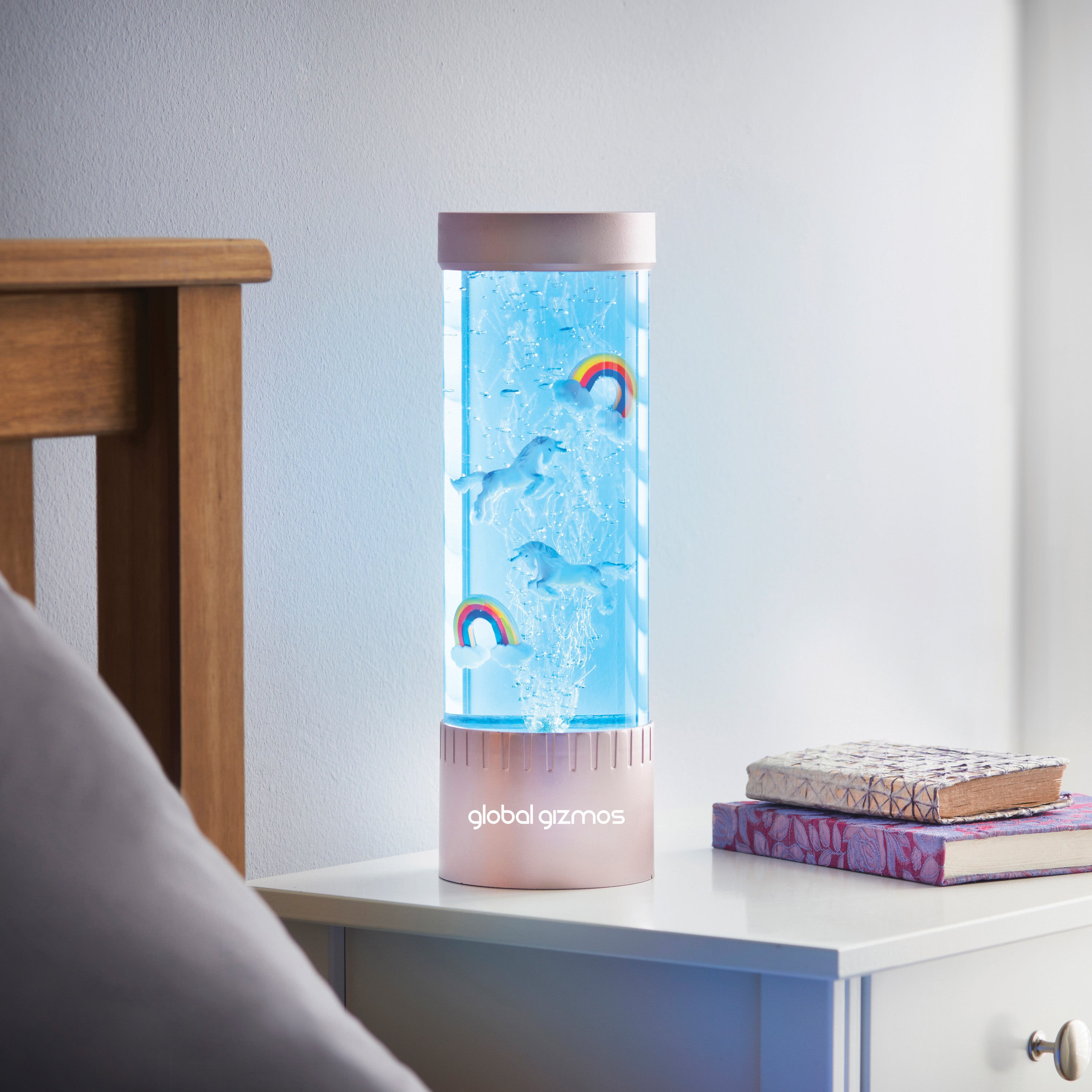 32cm Unicorn & Rainbow Bubble Lamp