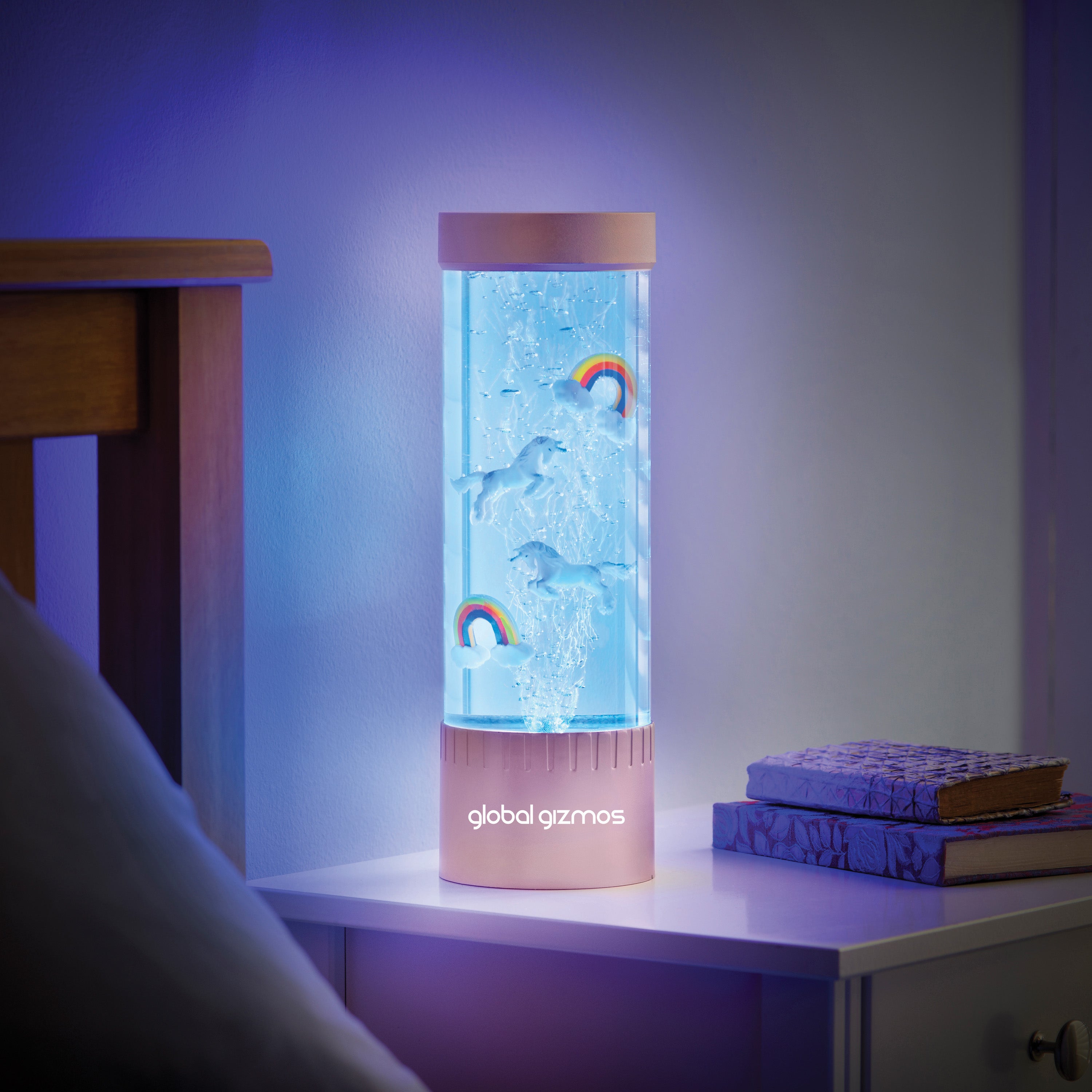 32cm Unicorn & Rainbow Bubble Lamp