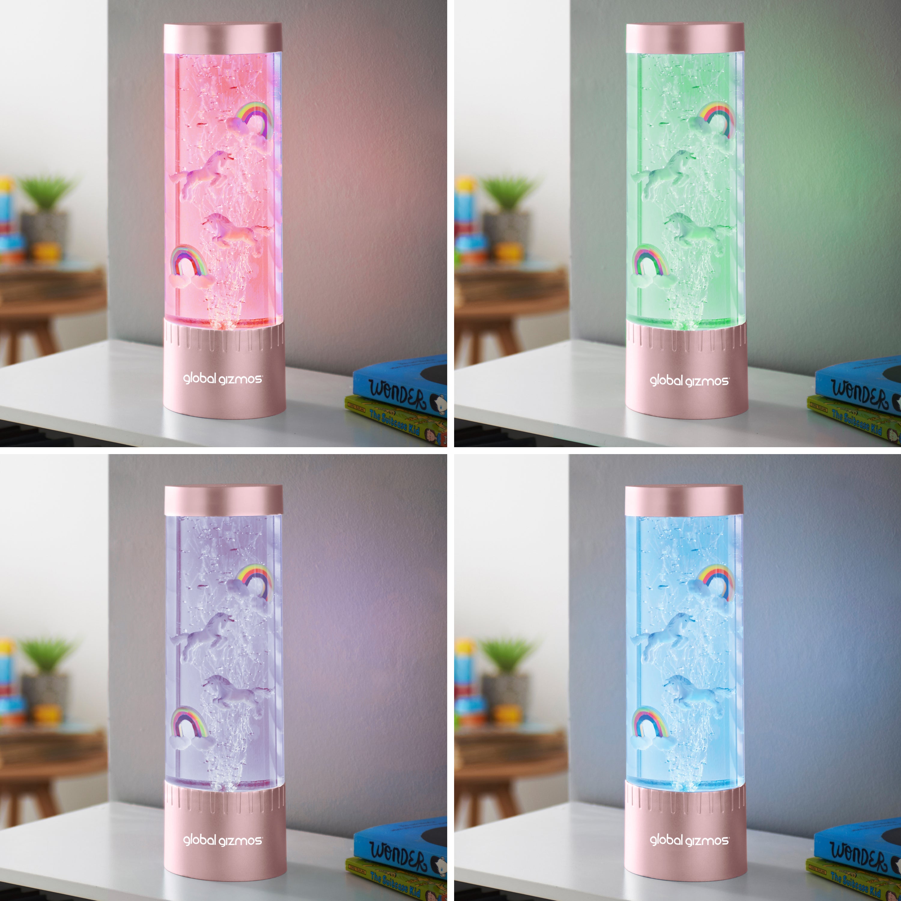 32cm Unicorn & Rainbow Bubble Lamp