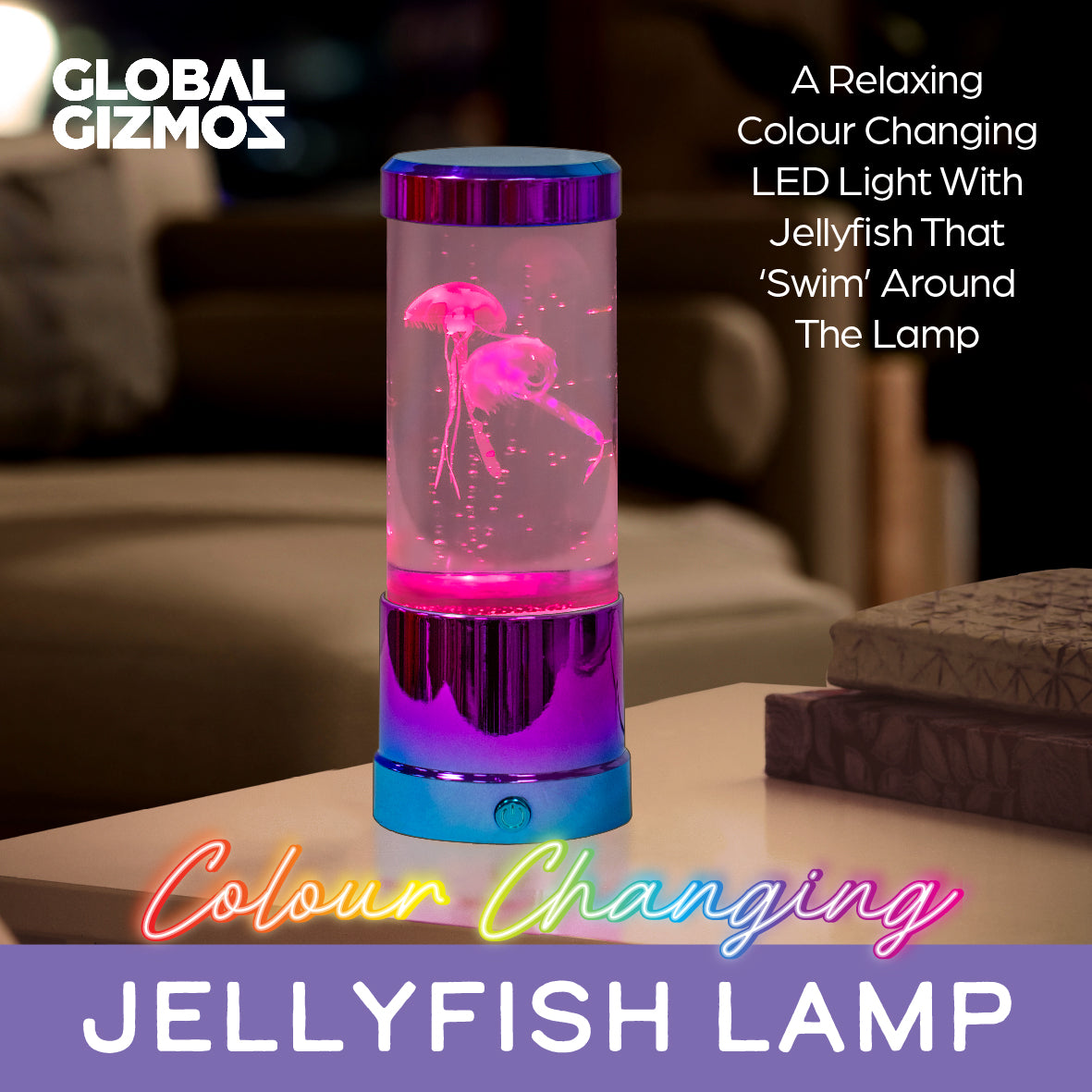 Jellyfish Aquarium Lamp - Multicoloured