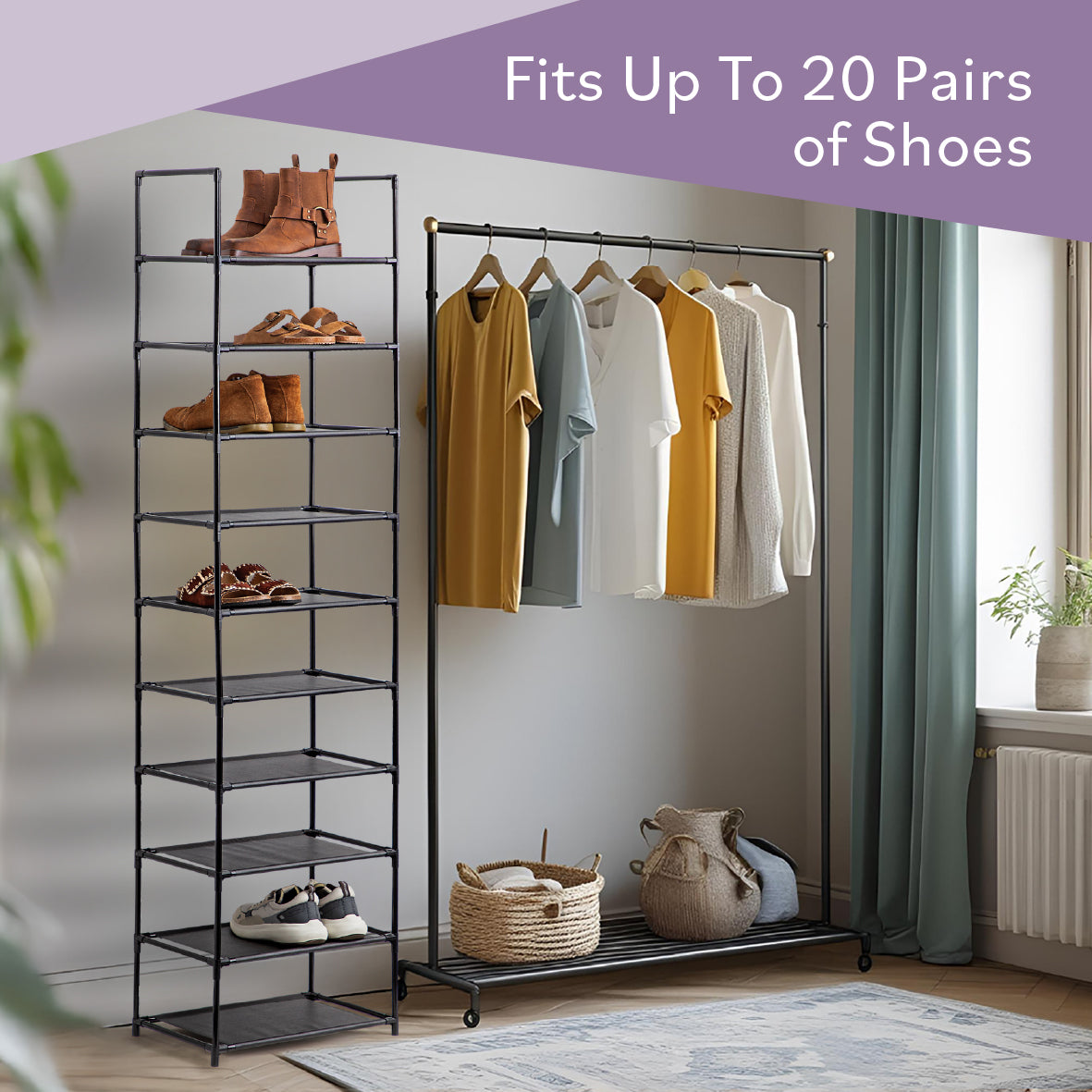 10-Tier Shoe Rack
