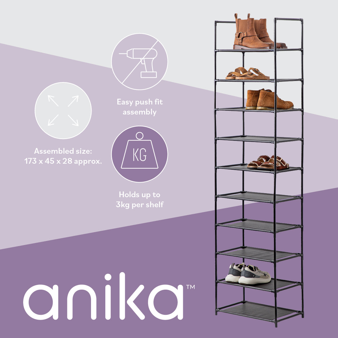 10-Tier Shoe Rack