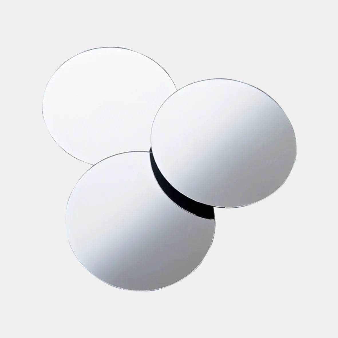 3pk Round Adhesive Mirrors 15cm