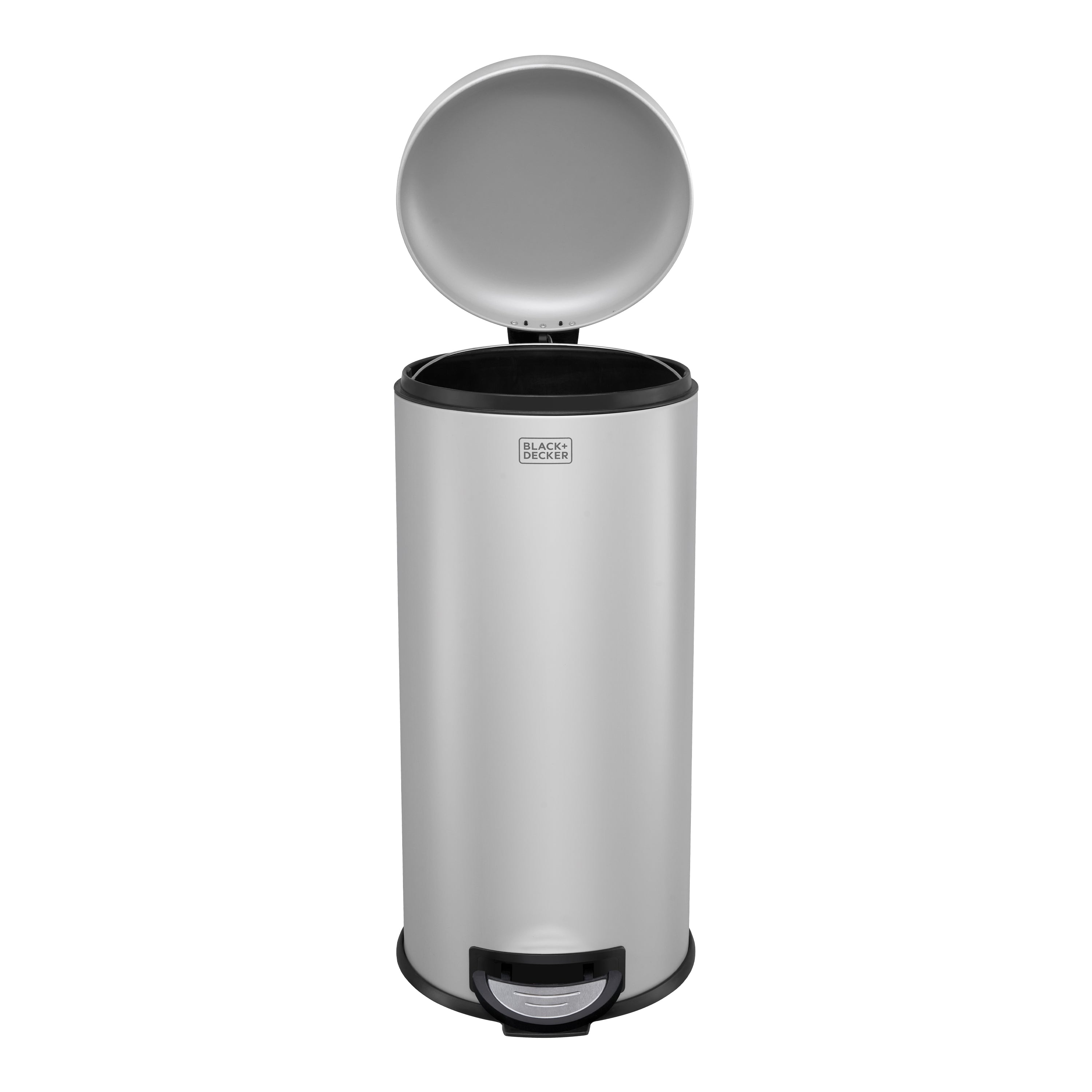 30L Grey Domed Lid Pedal Bin