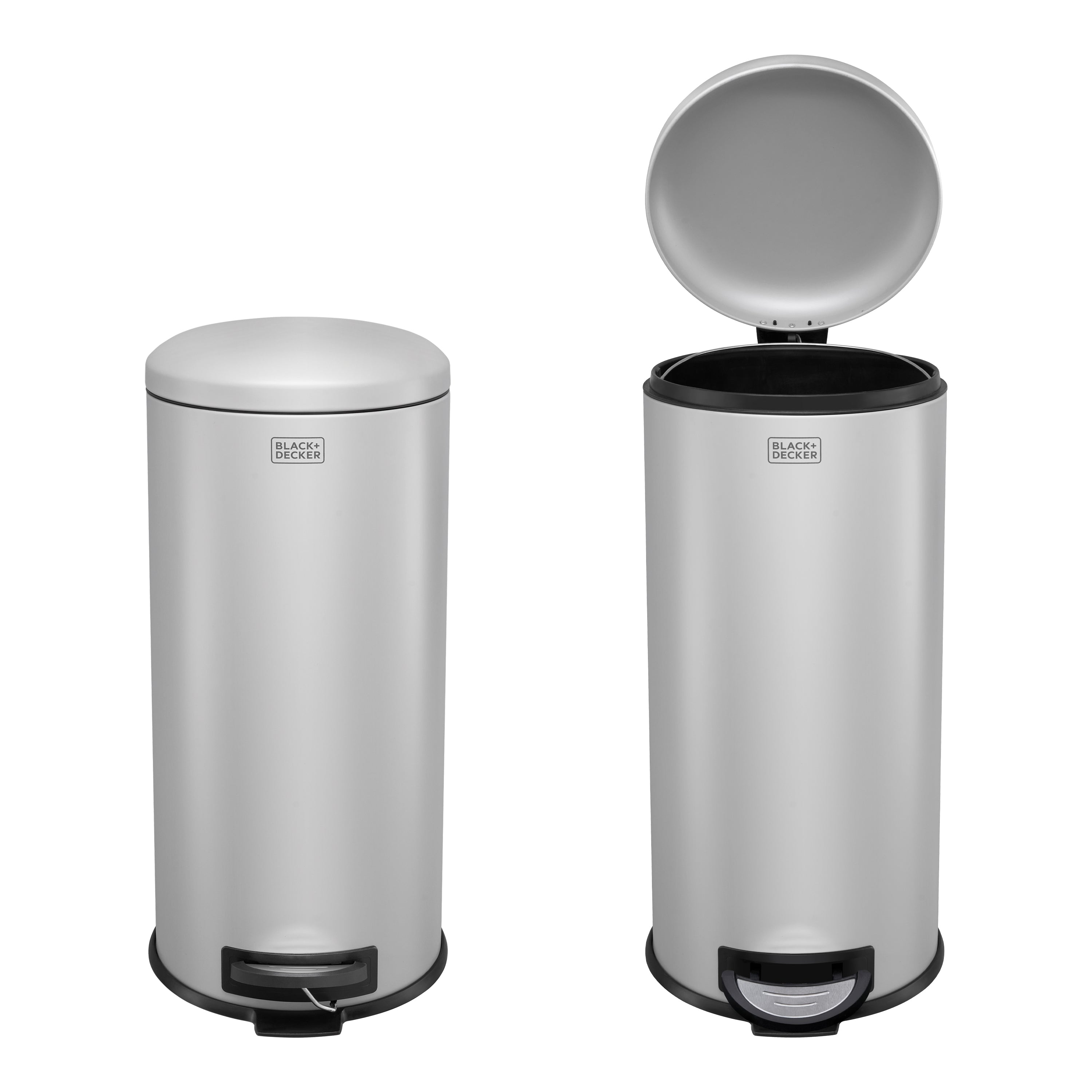 30L Dome Lid Pedal Bin - Grey