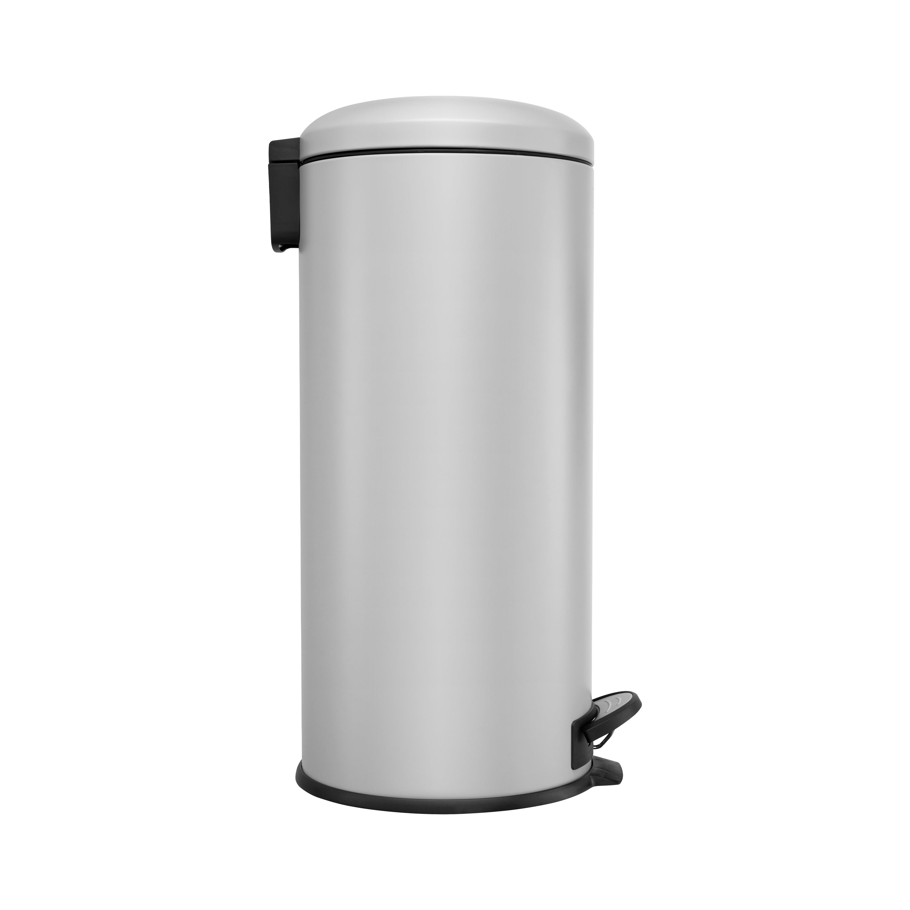 30L Grey Domed Lid Pedal Bin