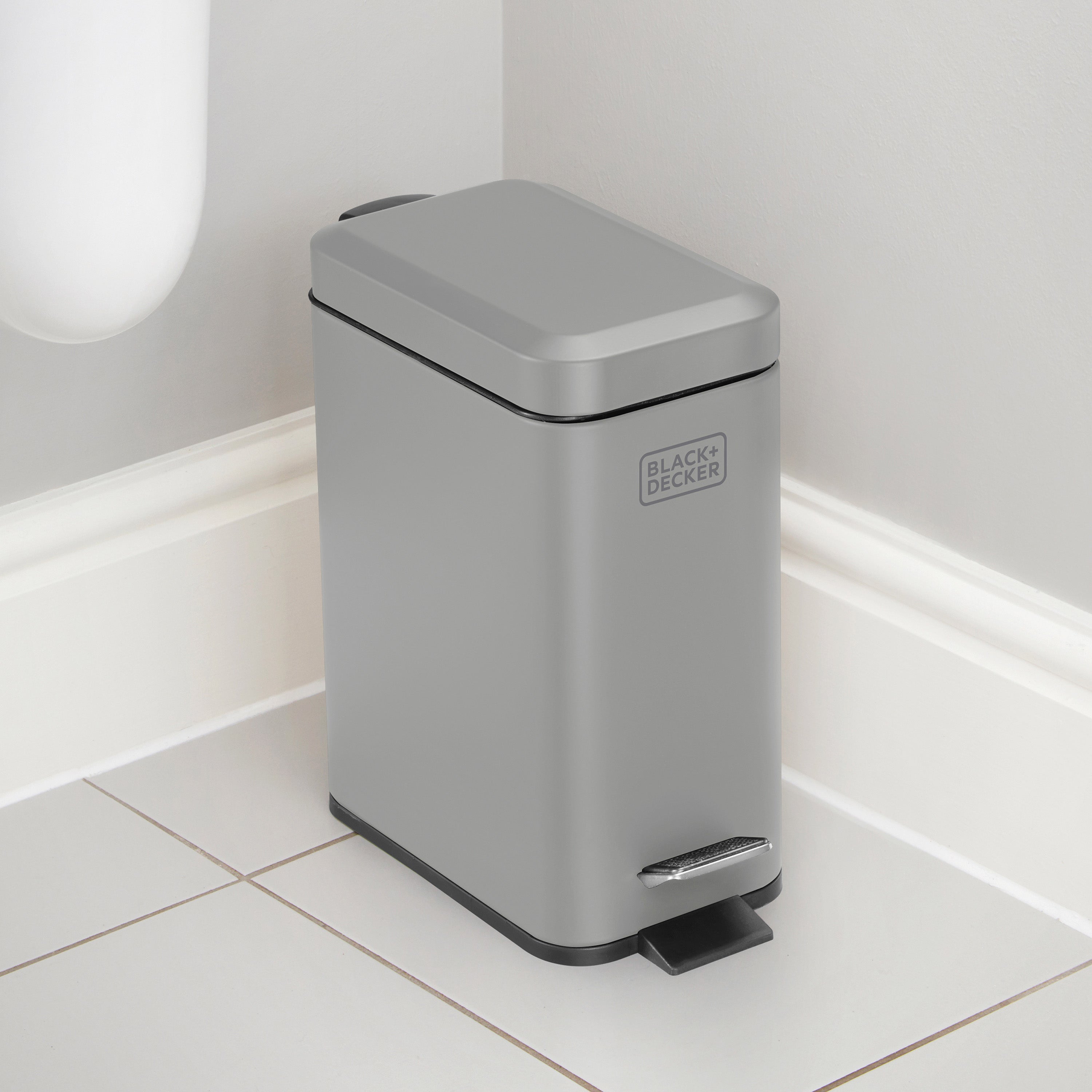 5L Slimline Pedal Bin - Grey
