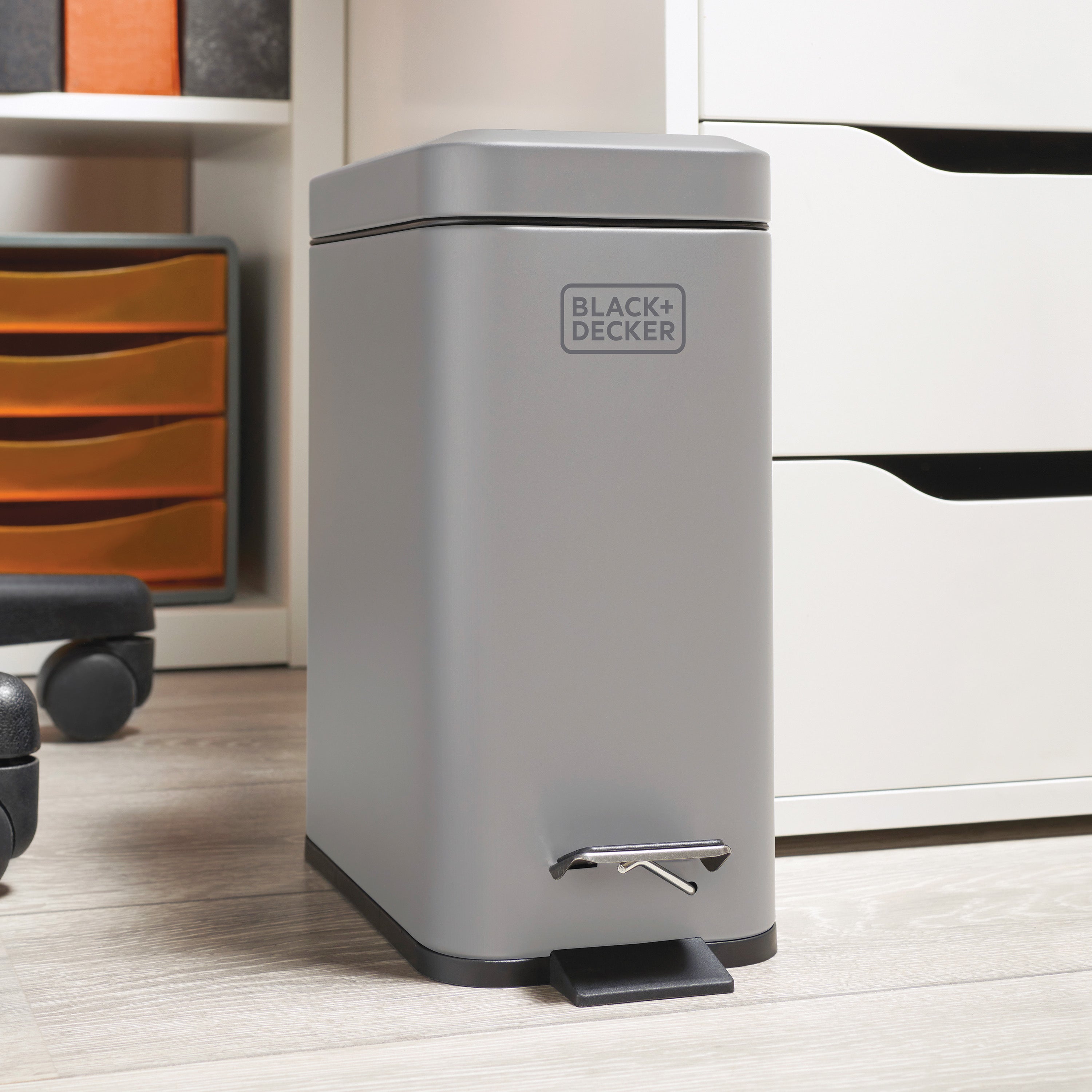 5L Slimline Pedal Bin - Grey