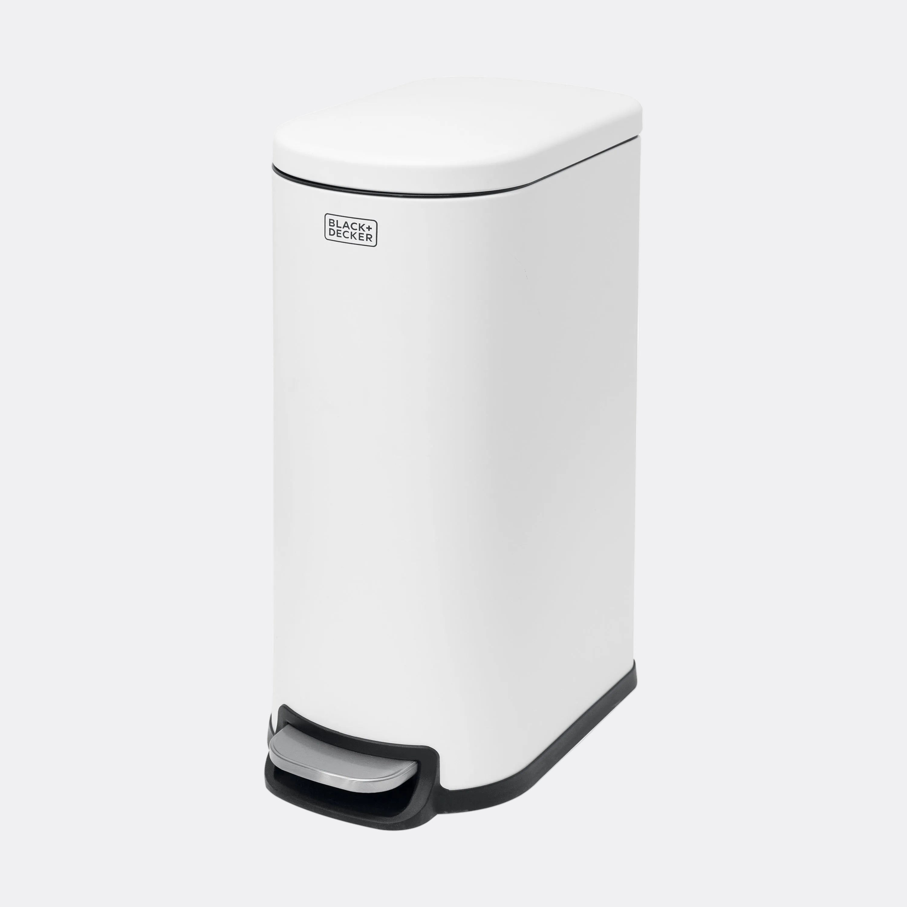 30L Curved Slimline Pedal Bin - White