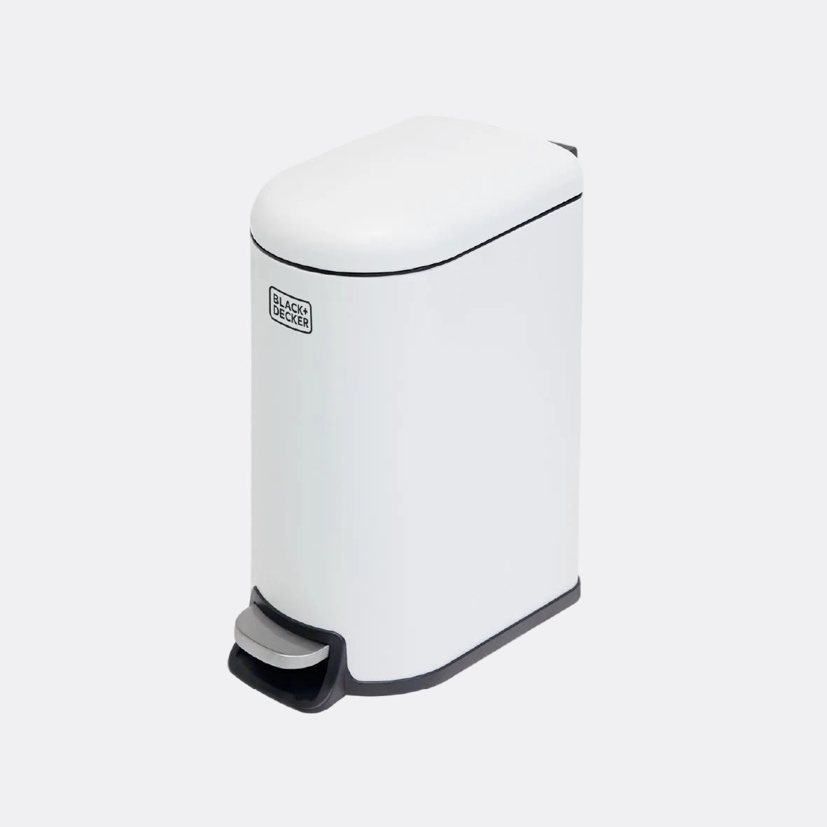 Curved Slimline Pedal Bin White