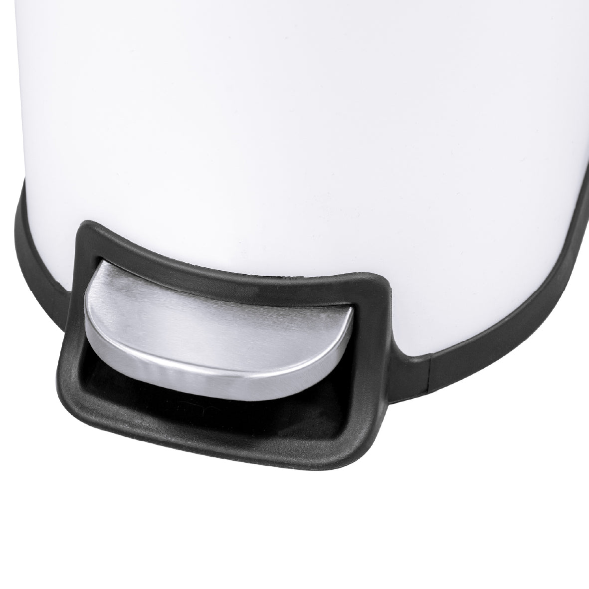 10L Curved Slimline Pedal Bin - White