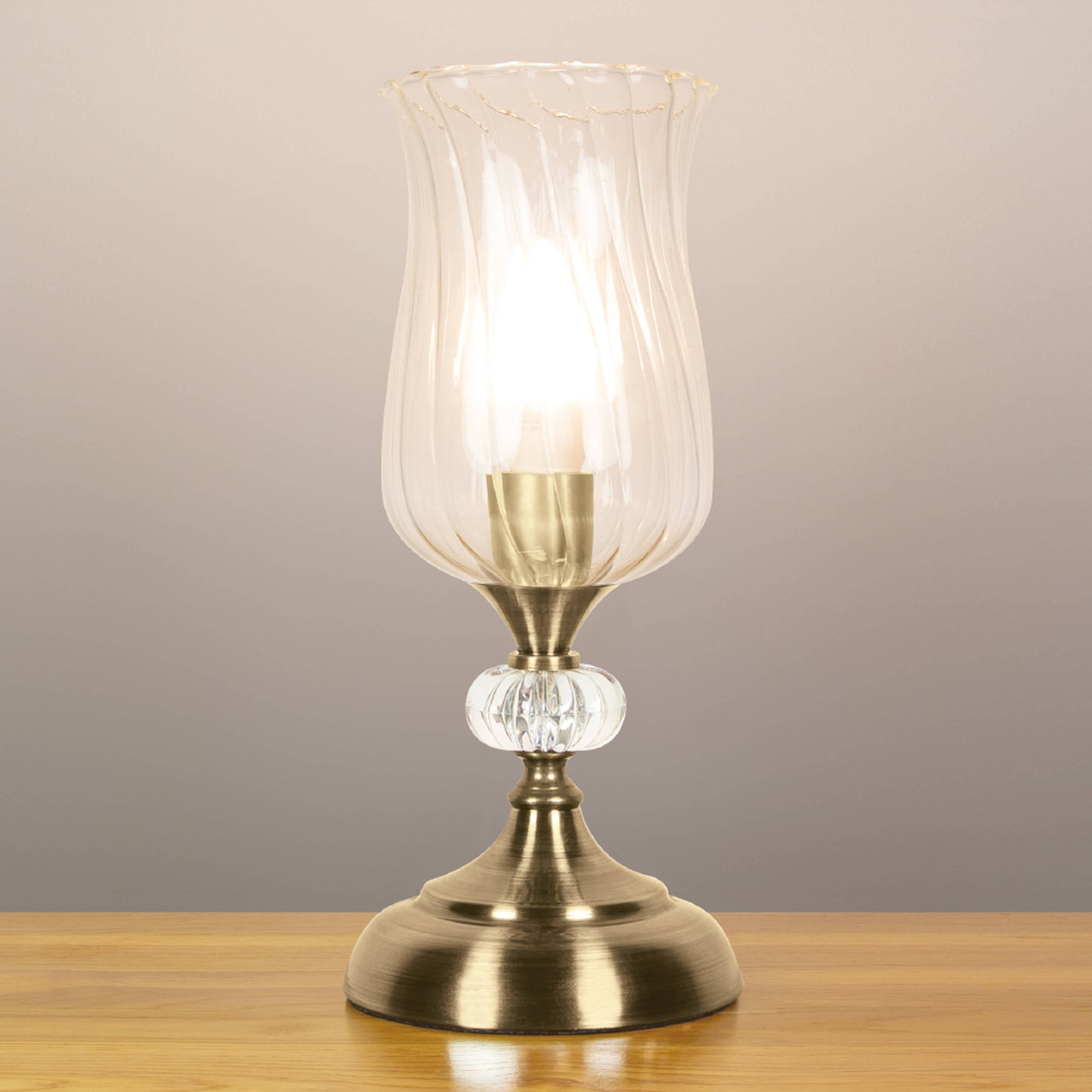 Hurricane Table Lamp - Brass