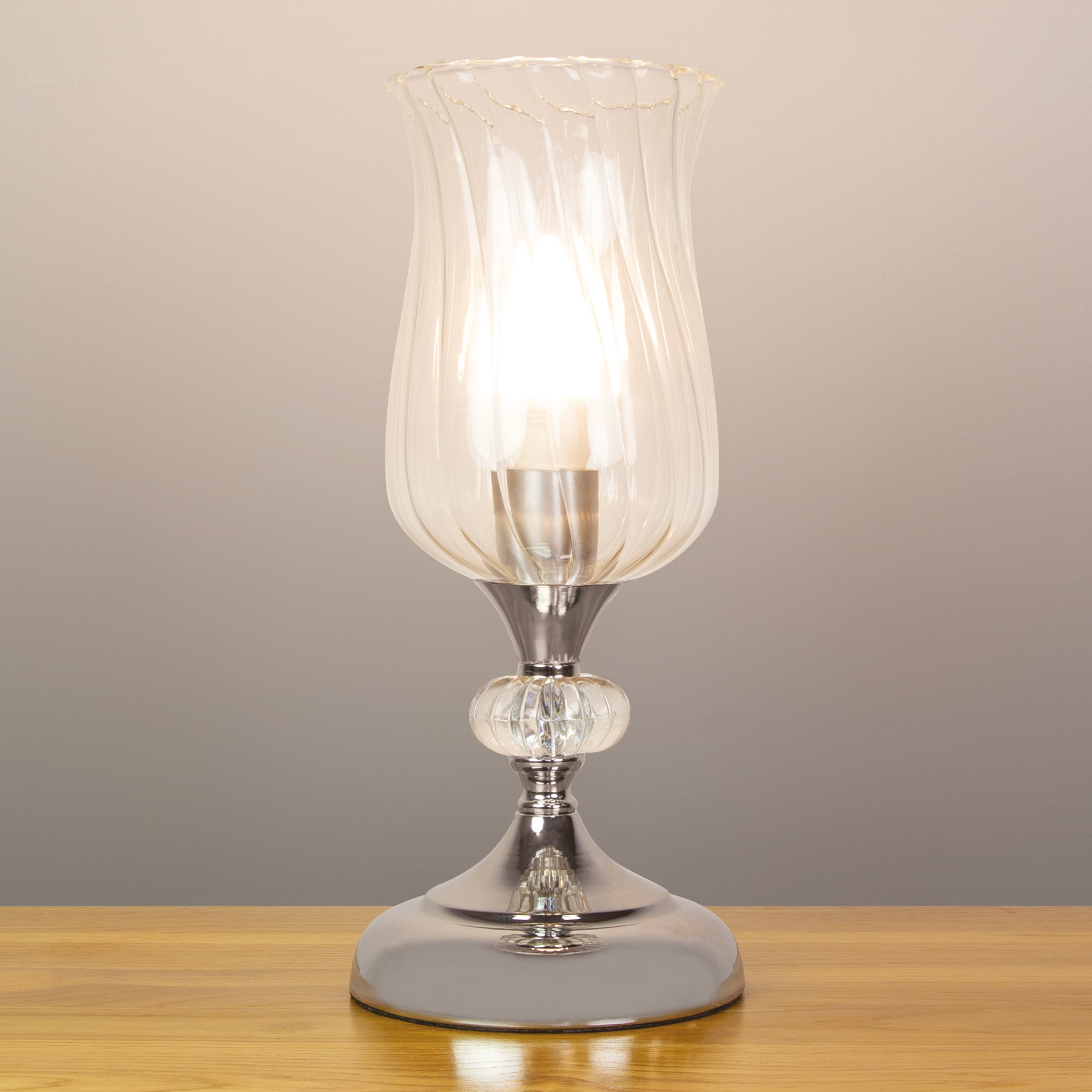 Hurricane Table Lamp - Chrome