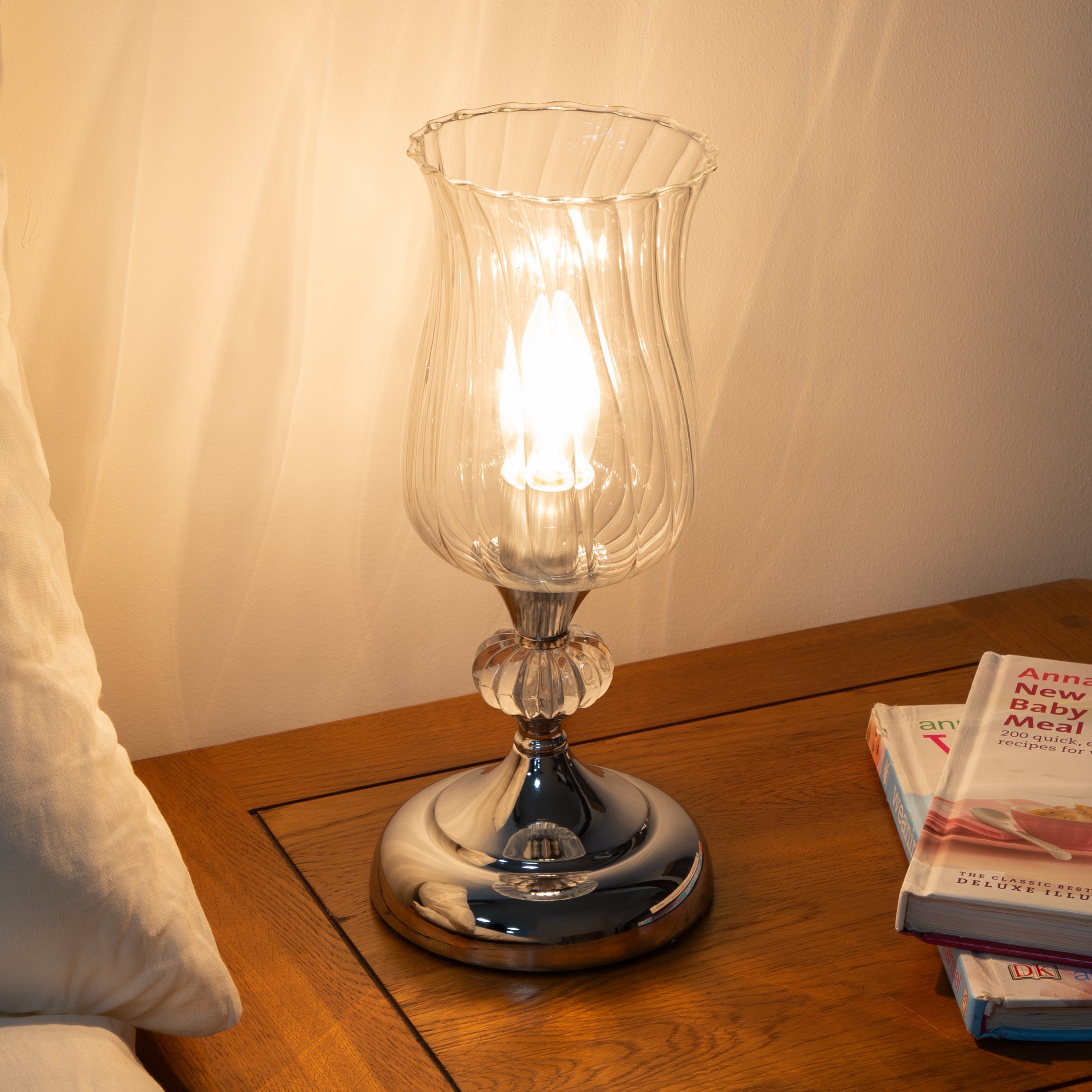 Hurricane Table Lamp - Chrome