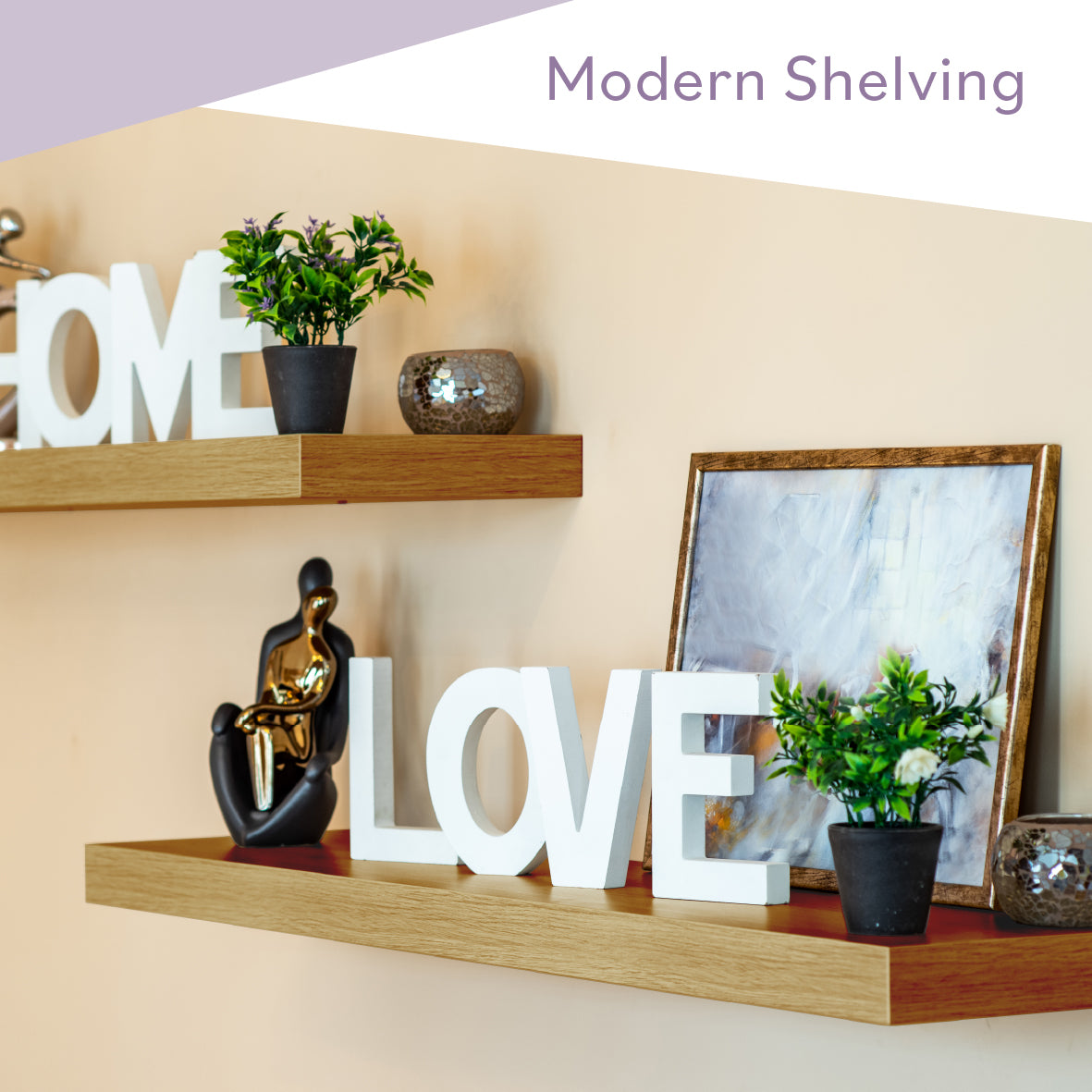 60cm Floating Shelf - Oak