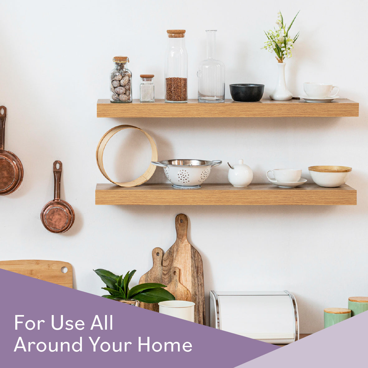 60cm Floating Shelf - Oak