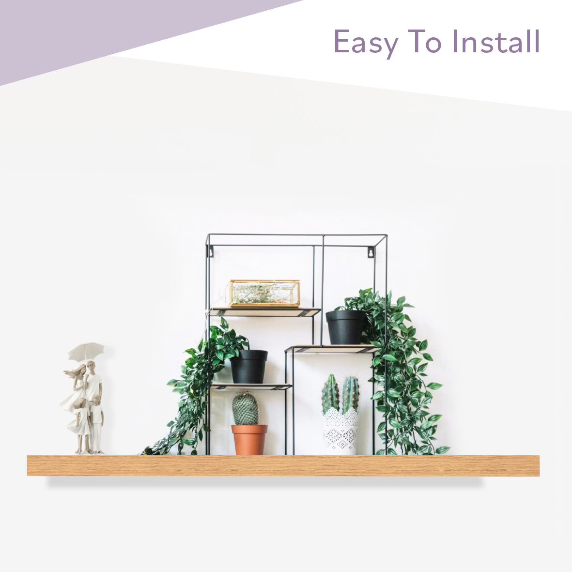 60cm Floating Shelf - Oak
