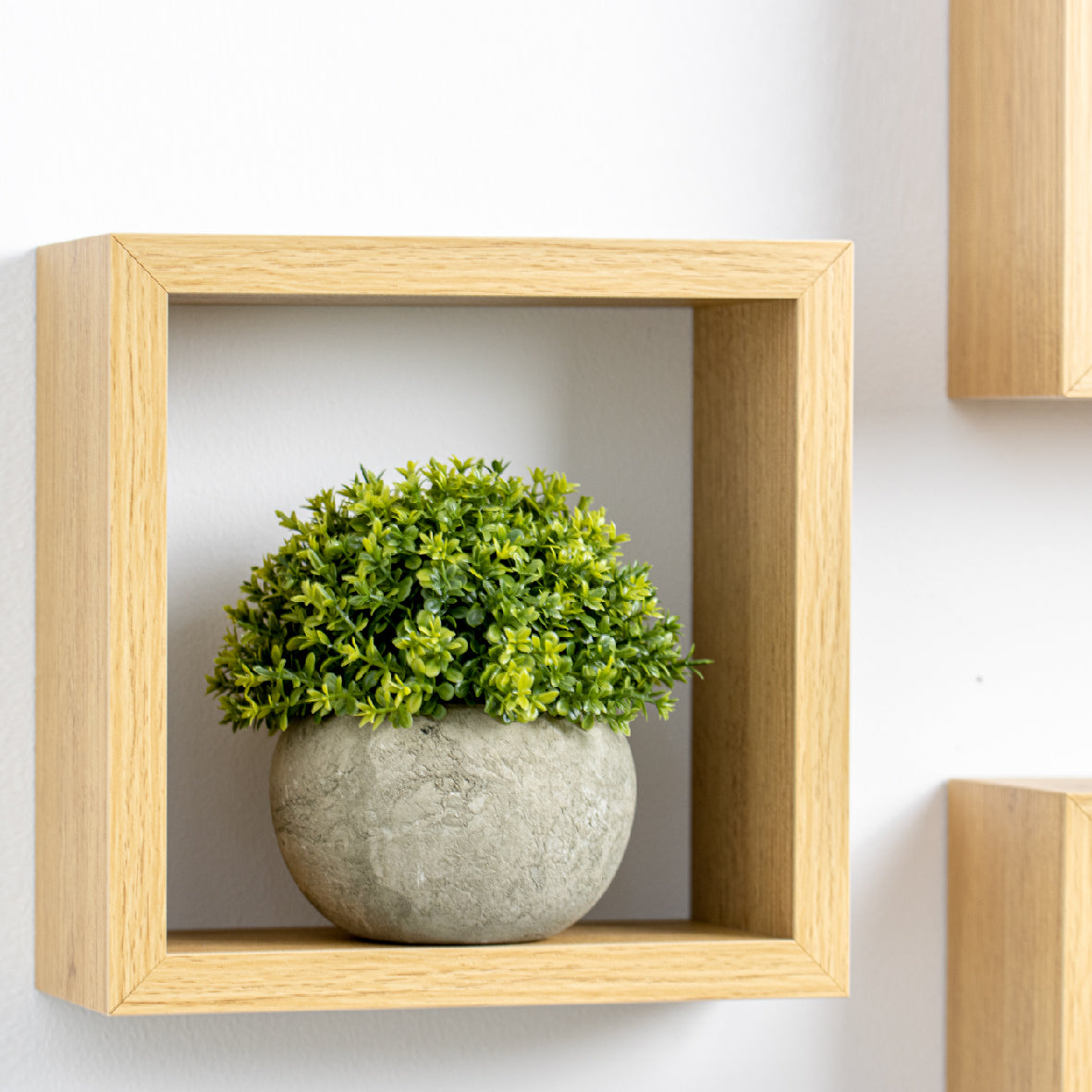 3pk Floating Cube Shelves - Oak