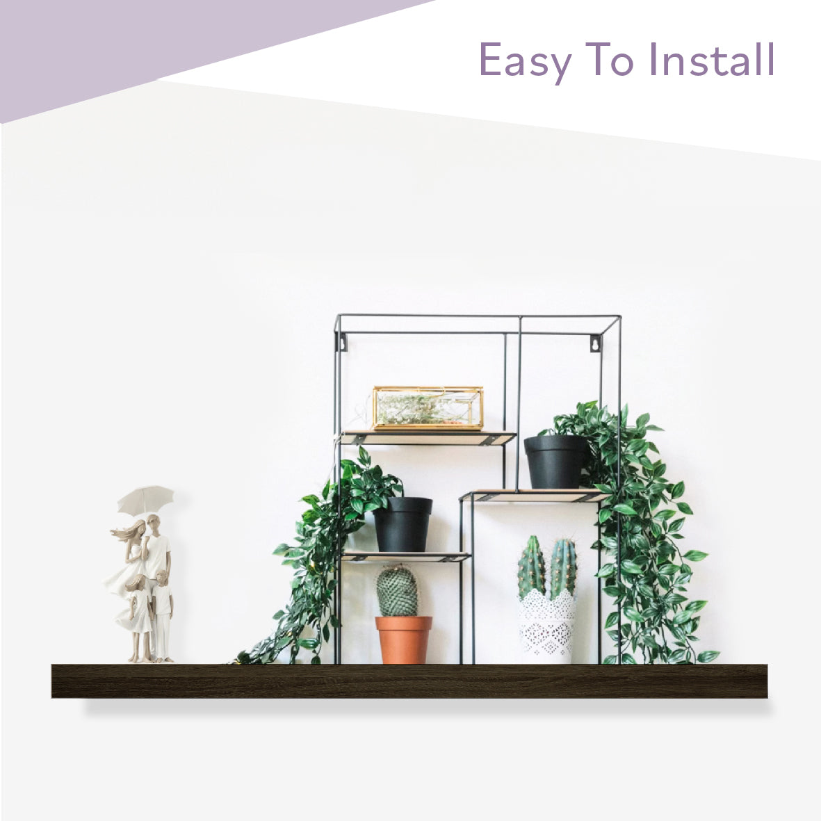 60cm Floating Shelf - Black