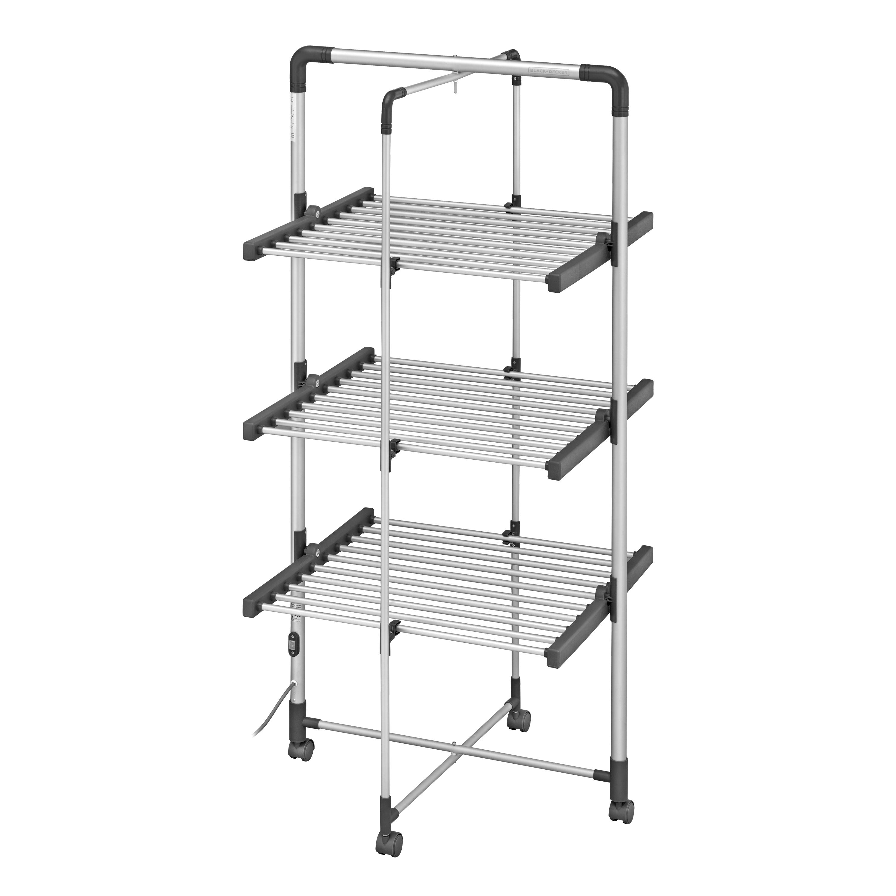 3 Tier Heated Airer Wheels And Cover
