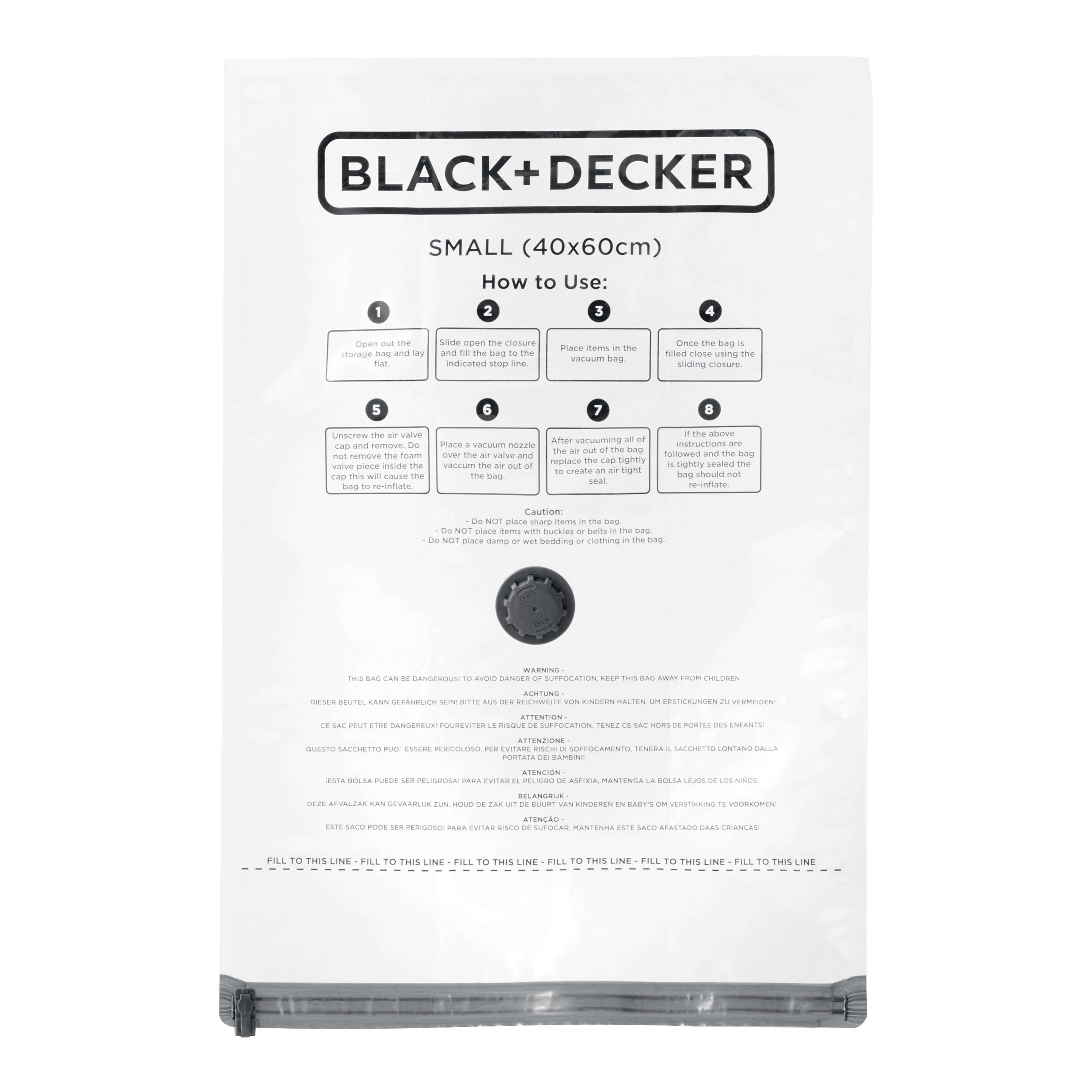 3pk Vacuum Storage Bag - Small